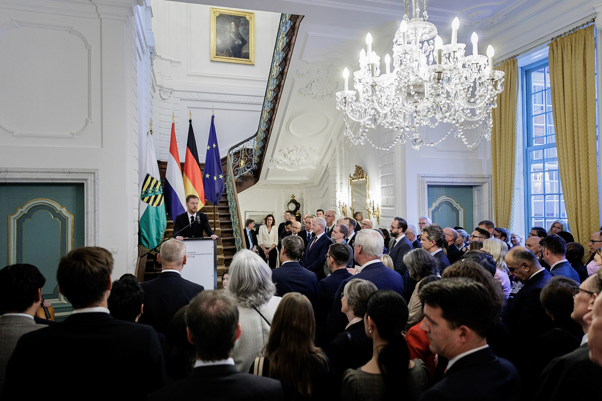 Michael Kretschmer, Ministerpräsident Sachsen in Den Haag, Oktober 2022, fotografiert für Sächsische Staatskanzlei