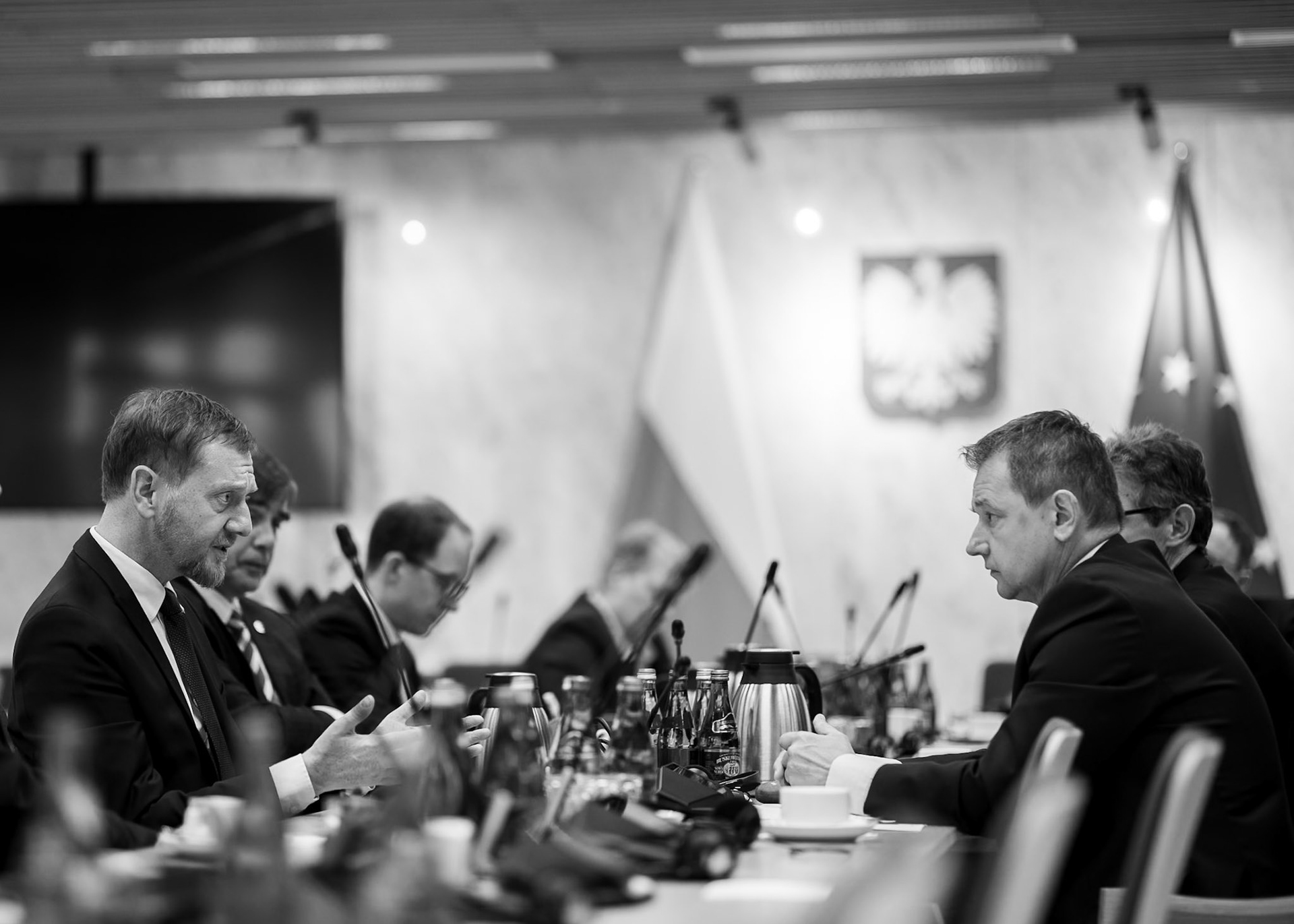 Sachsens Ministerpräsident Michael Kretschmer, Warschau, 03.10.2024, fotografiert für die Sächsische Staatskanzlei