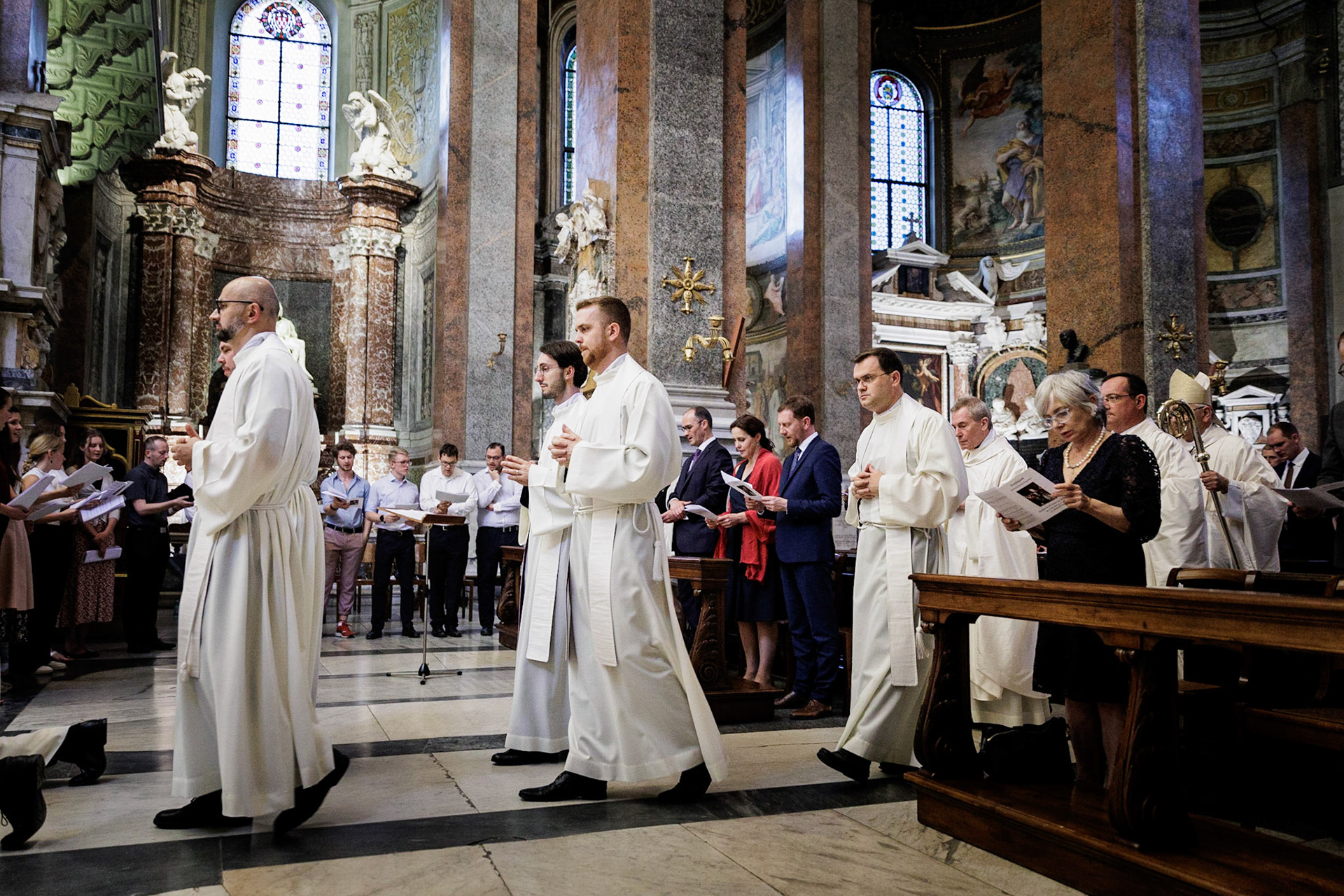 Michael Kretschmer (Mitte), Ministerpräsident des Freistaates Sachsen,  Rom, 16.06.2022, fotografiert für Sächsische Staatskanzlei