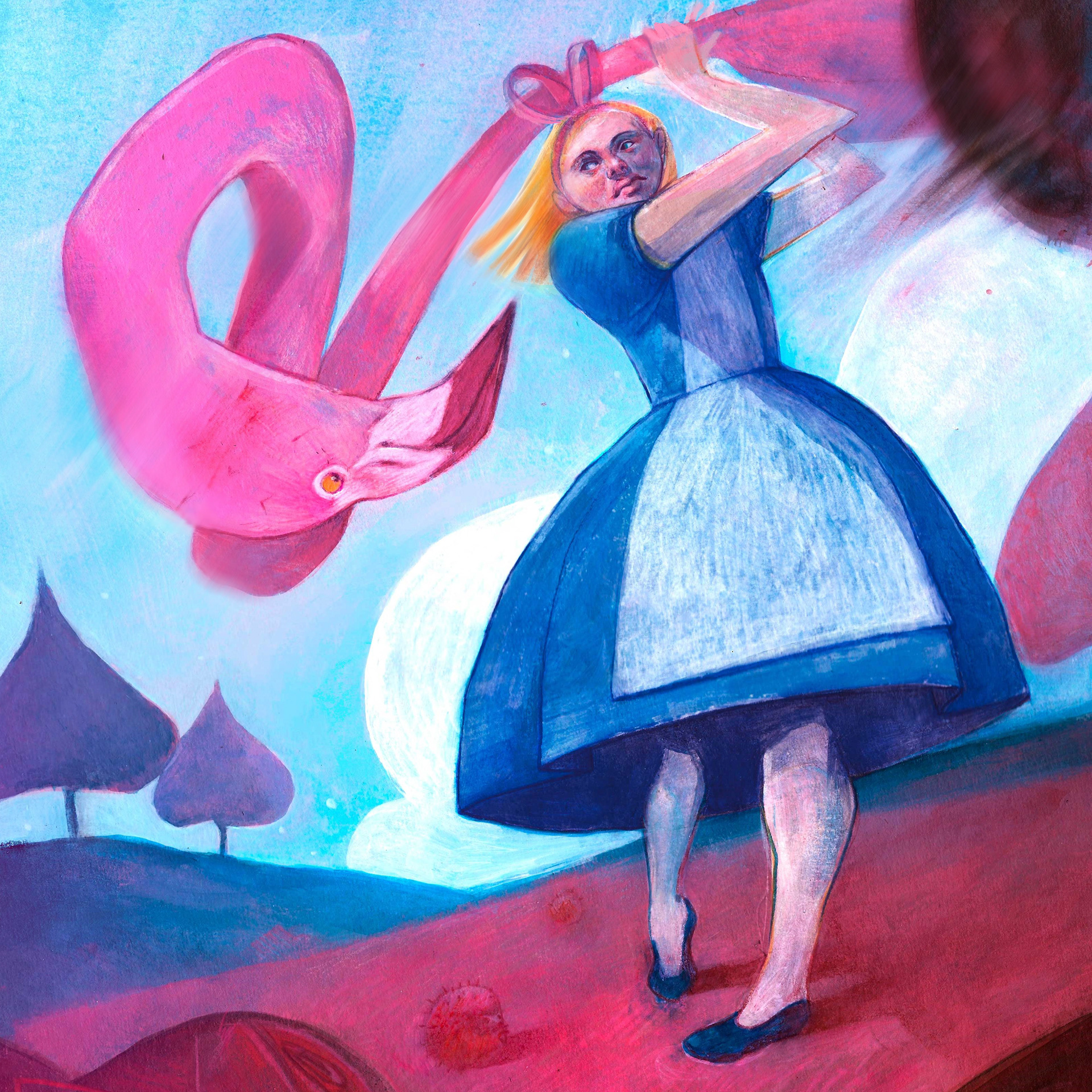 Alice im Wunderland // Acryl auf Leinwand