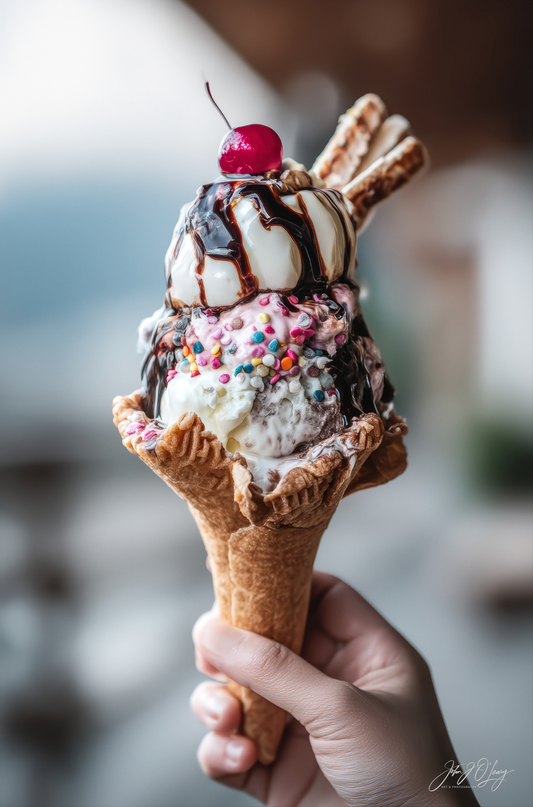 CHOCOLATE SUNDAE IN A CONE