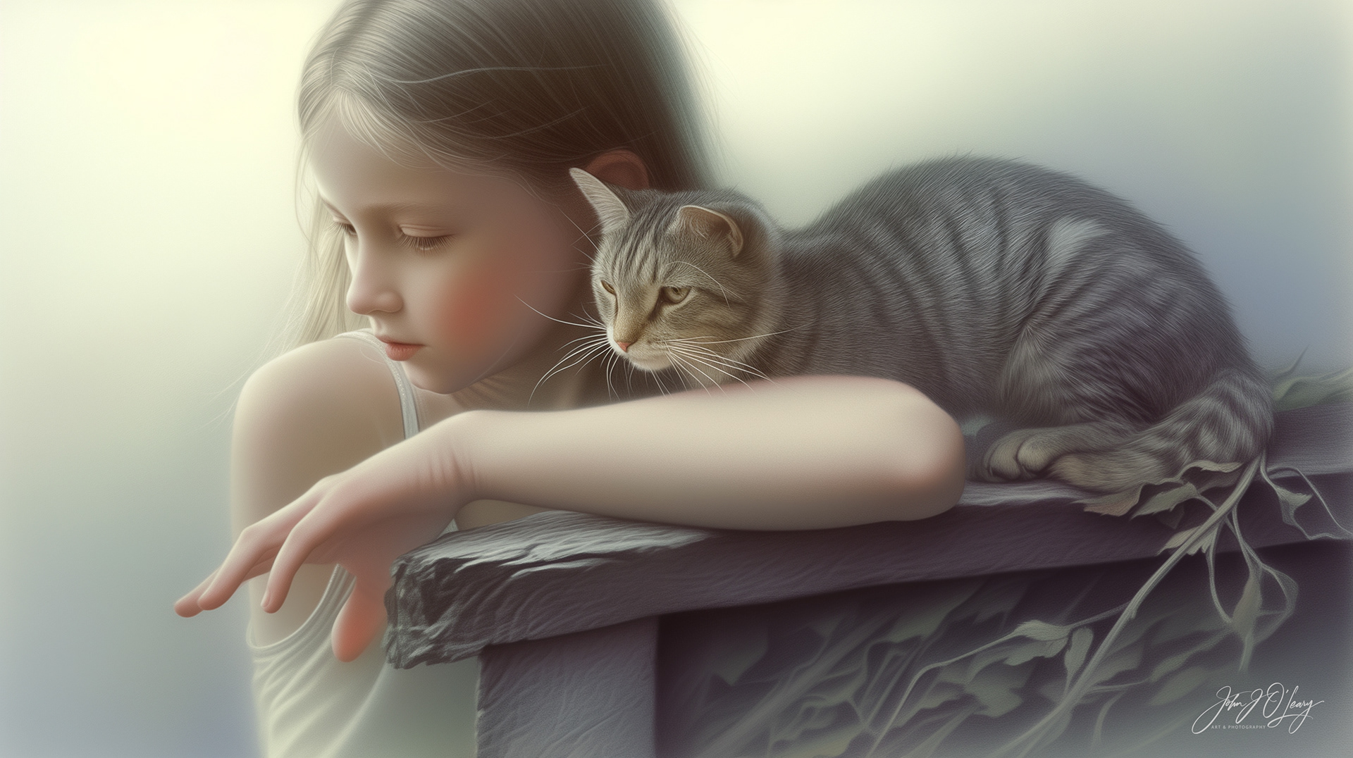 GIRL WITH CAT