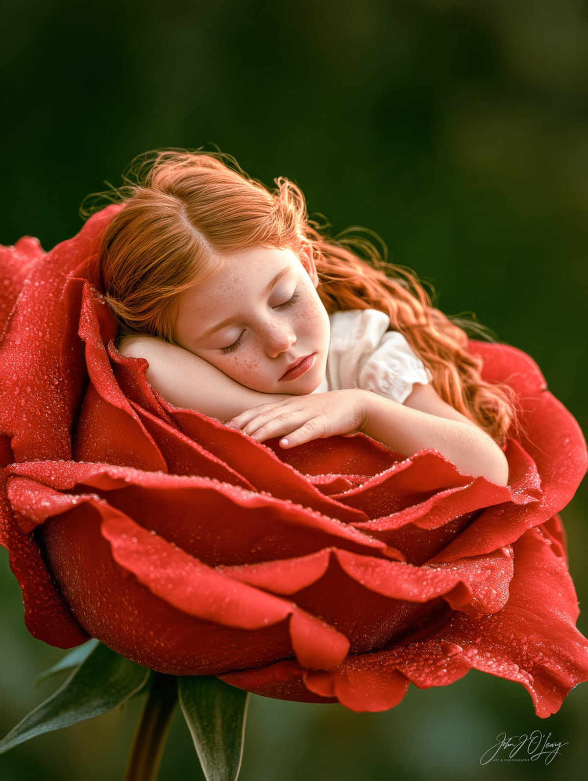 SLEEPING IN A ROSE