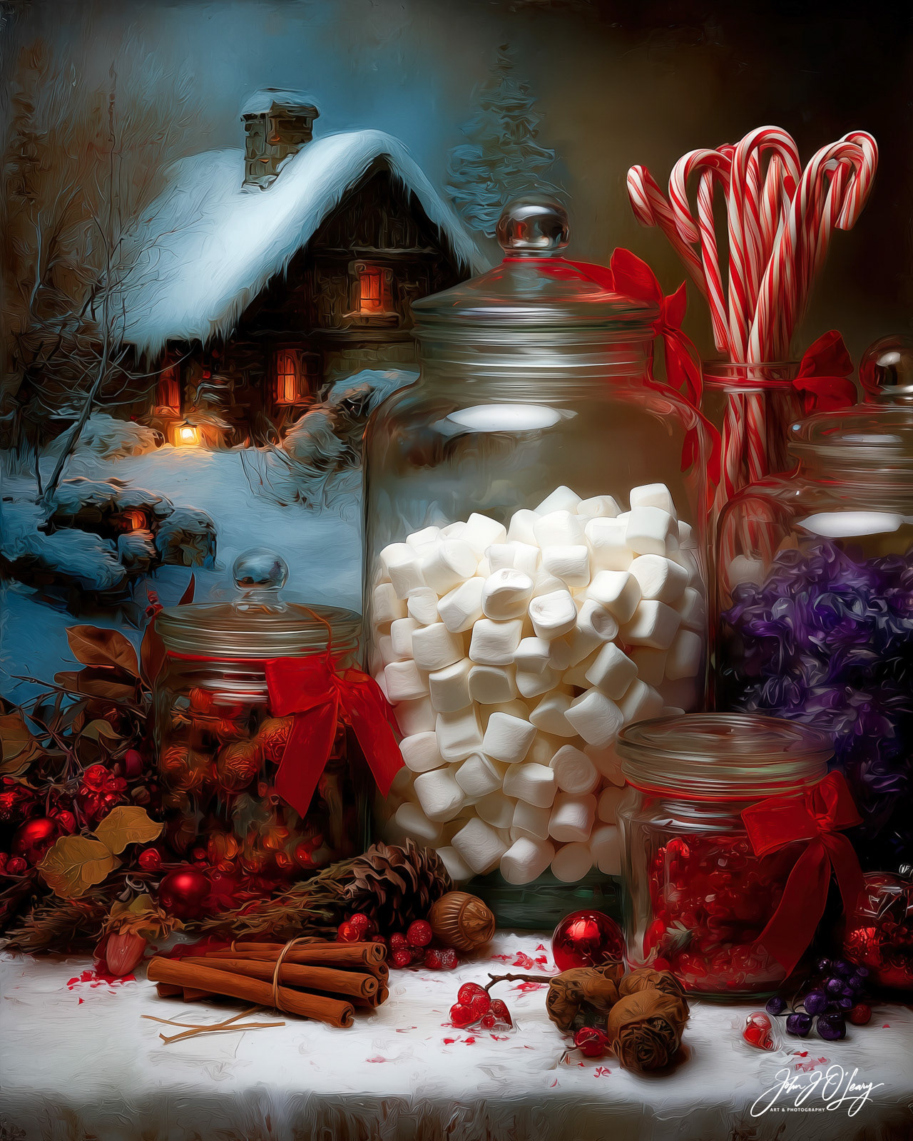 STILL LIFE WITH CHRISTMAS CANDY
