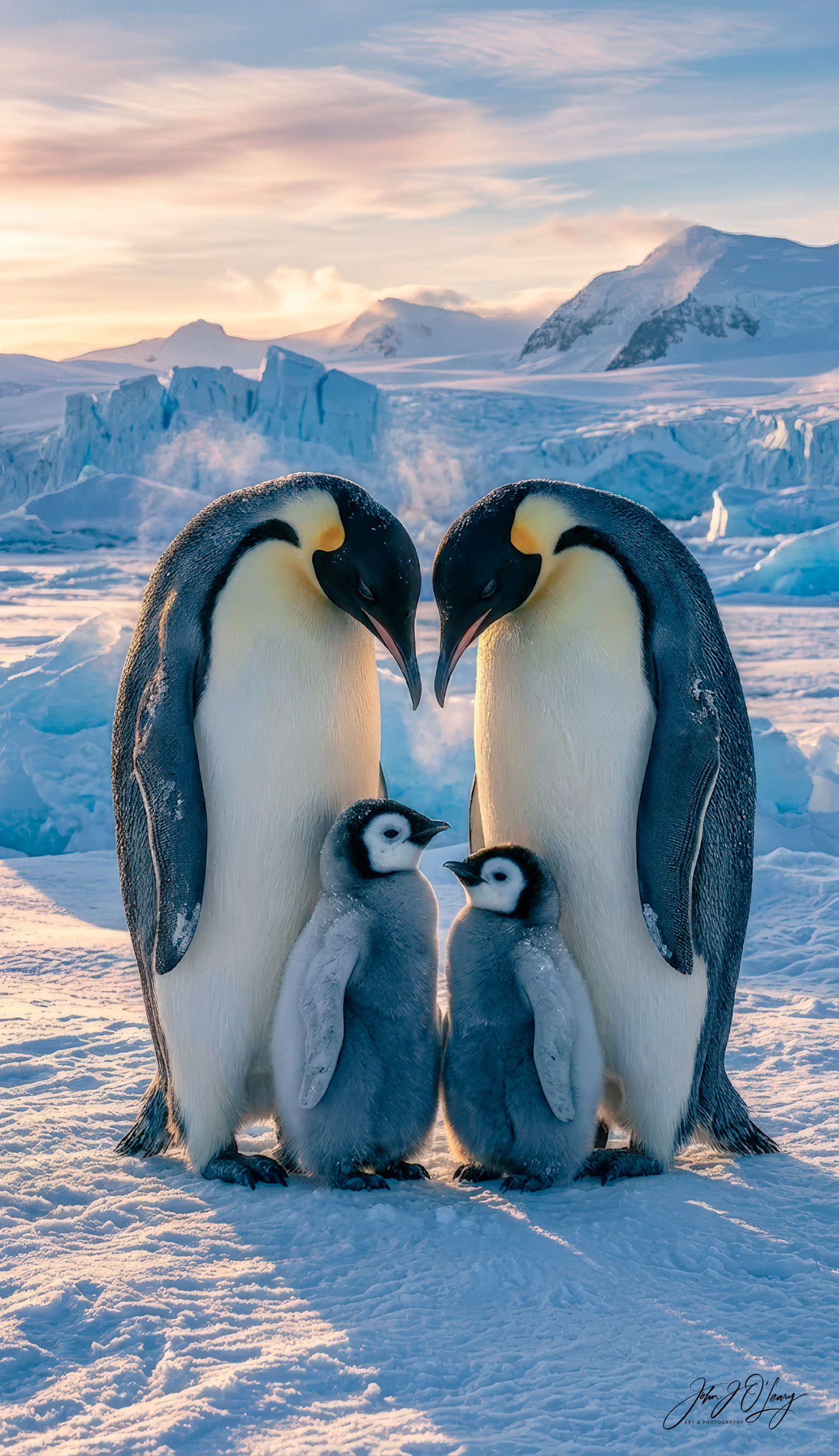 PENGUIN FAMILY IN ANTARCTICA