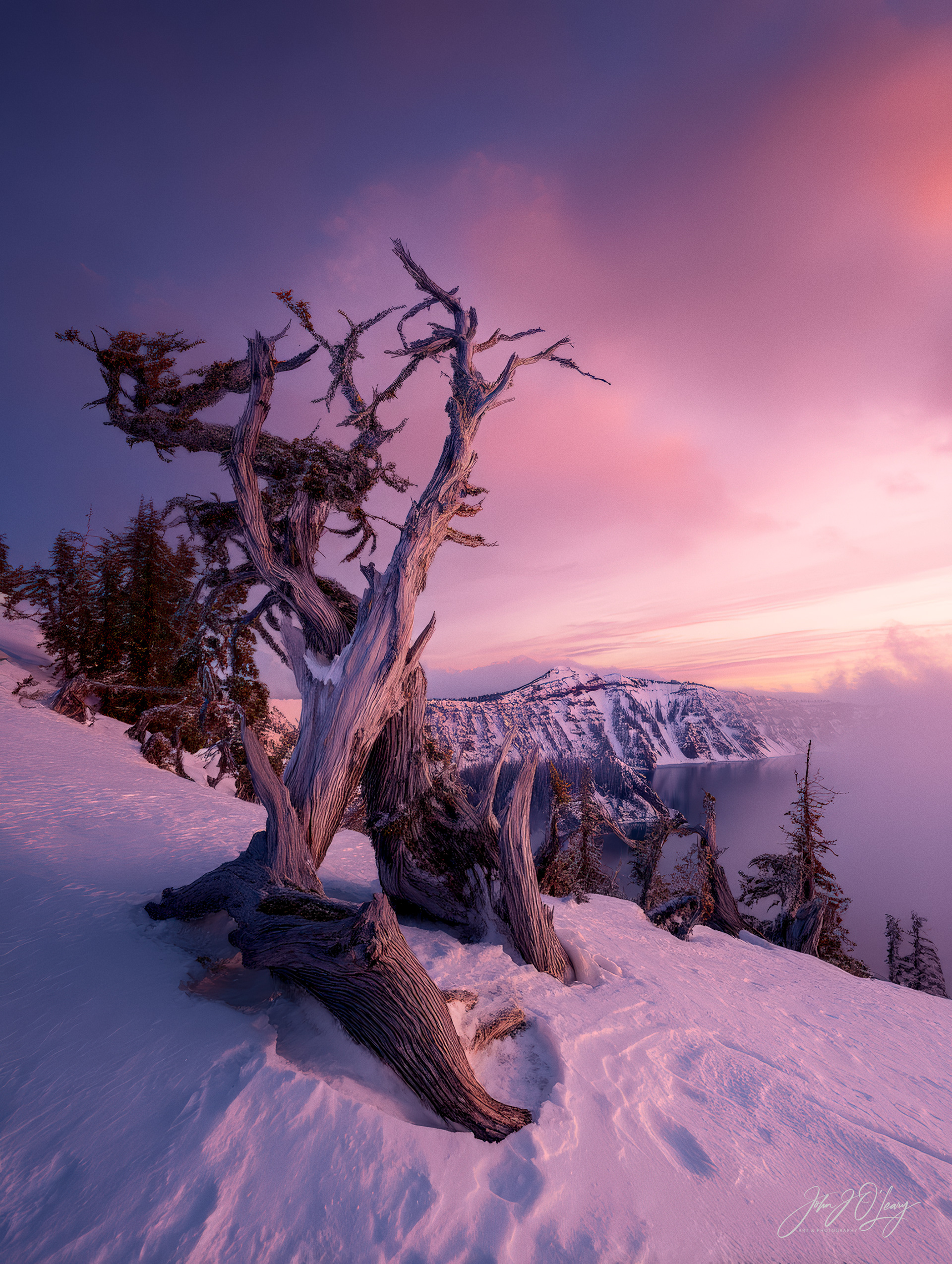 CRATER LAKE IN WINTER
