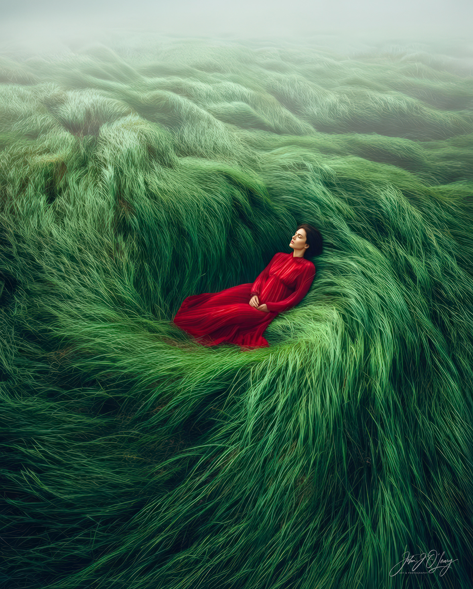 WOMAN IN A RED DRESS