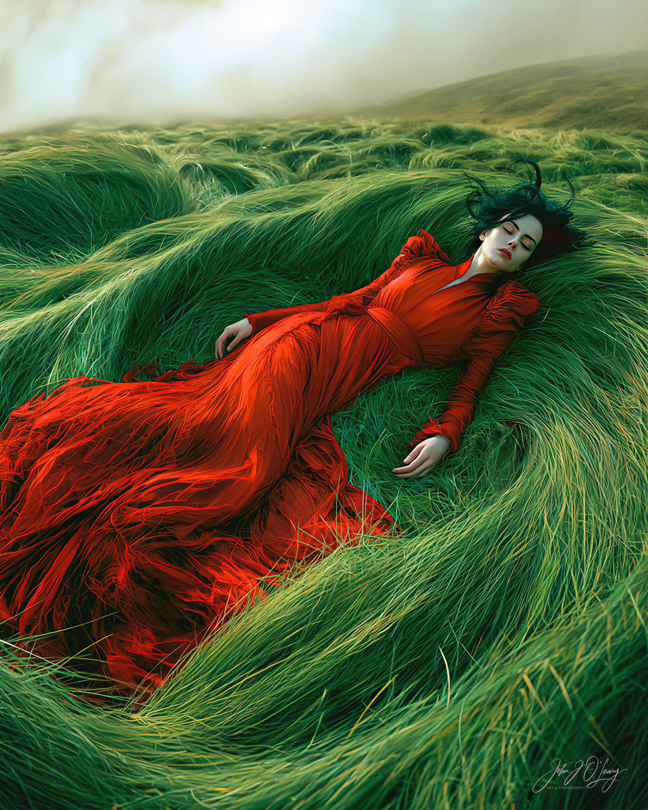 SLEEPING IN A RED DRESS