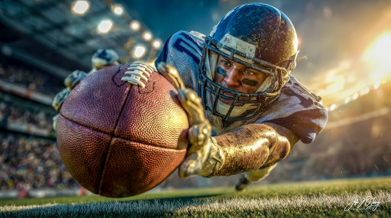 REACHING ACROSS THE GOAL LINE