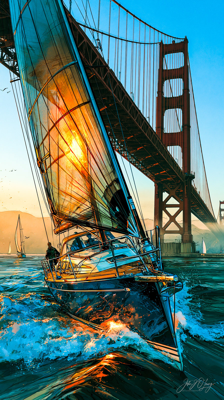 SAILING UNDER THE GOLDEN GATE BRIDGE