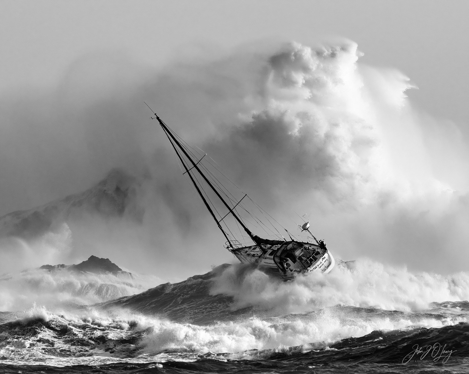 TIDAL WAVE AND SAILBOAT