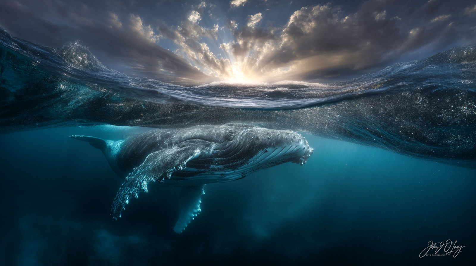 HUMPBACK WHALE - SPLIT VIEW