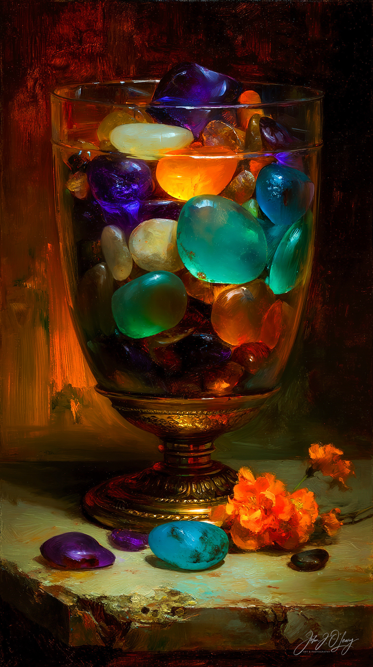 A COLLECTION OF SEA GLASS