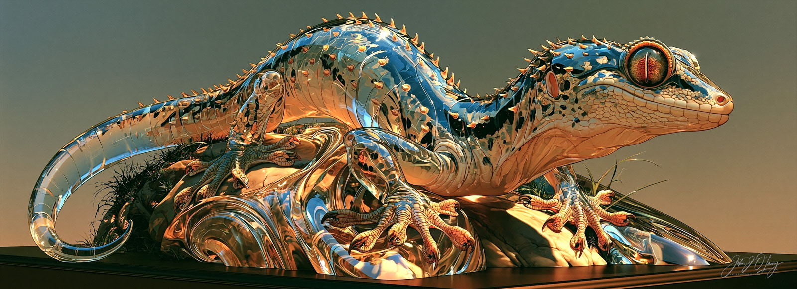 GECKO - GLASS SCULPTURE