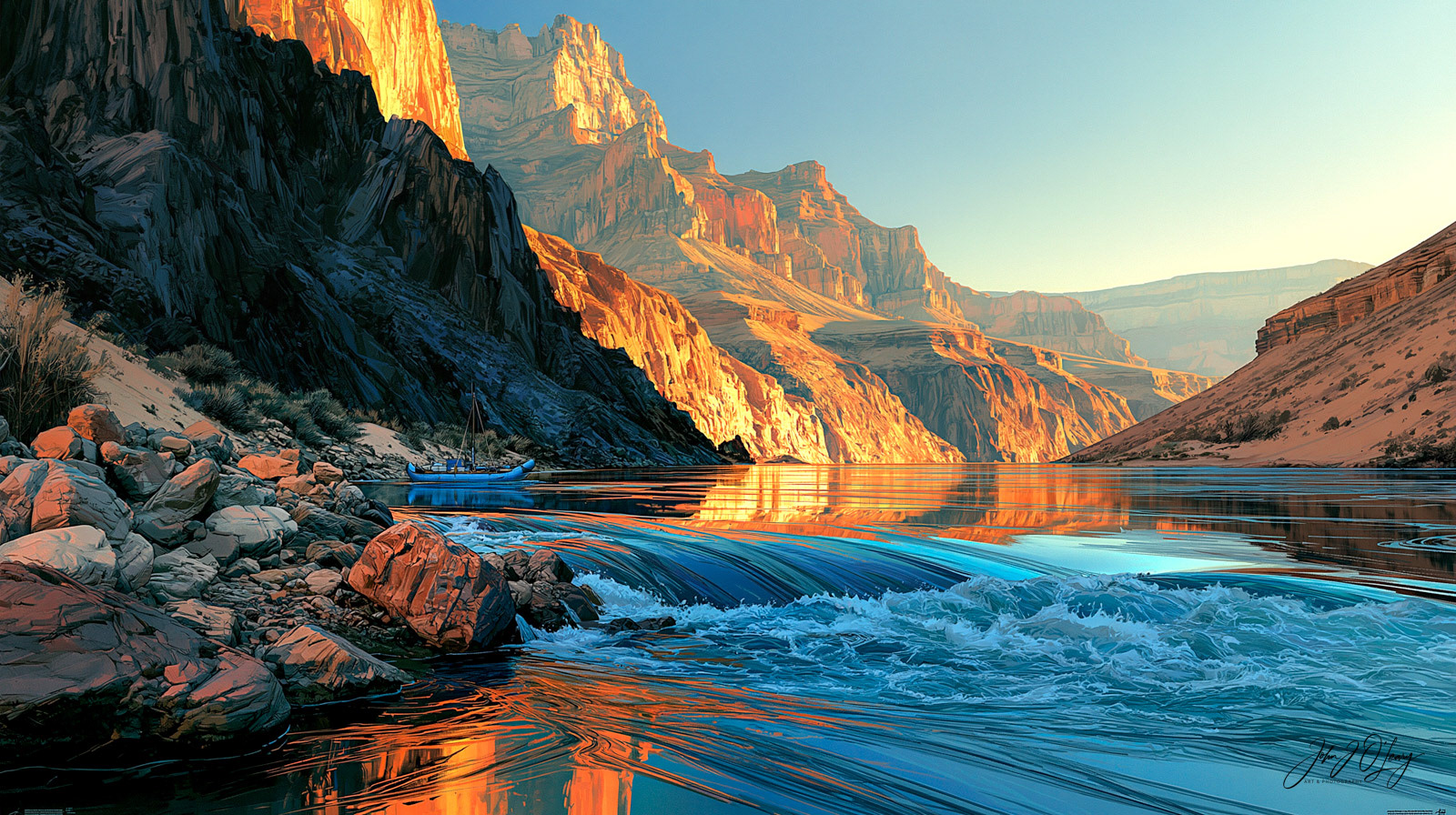 RAFT IN THE GRAND CANYON - ARIZONA