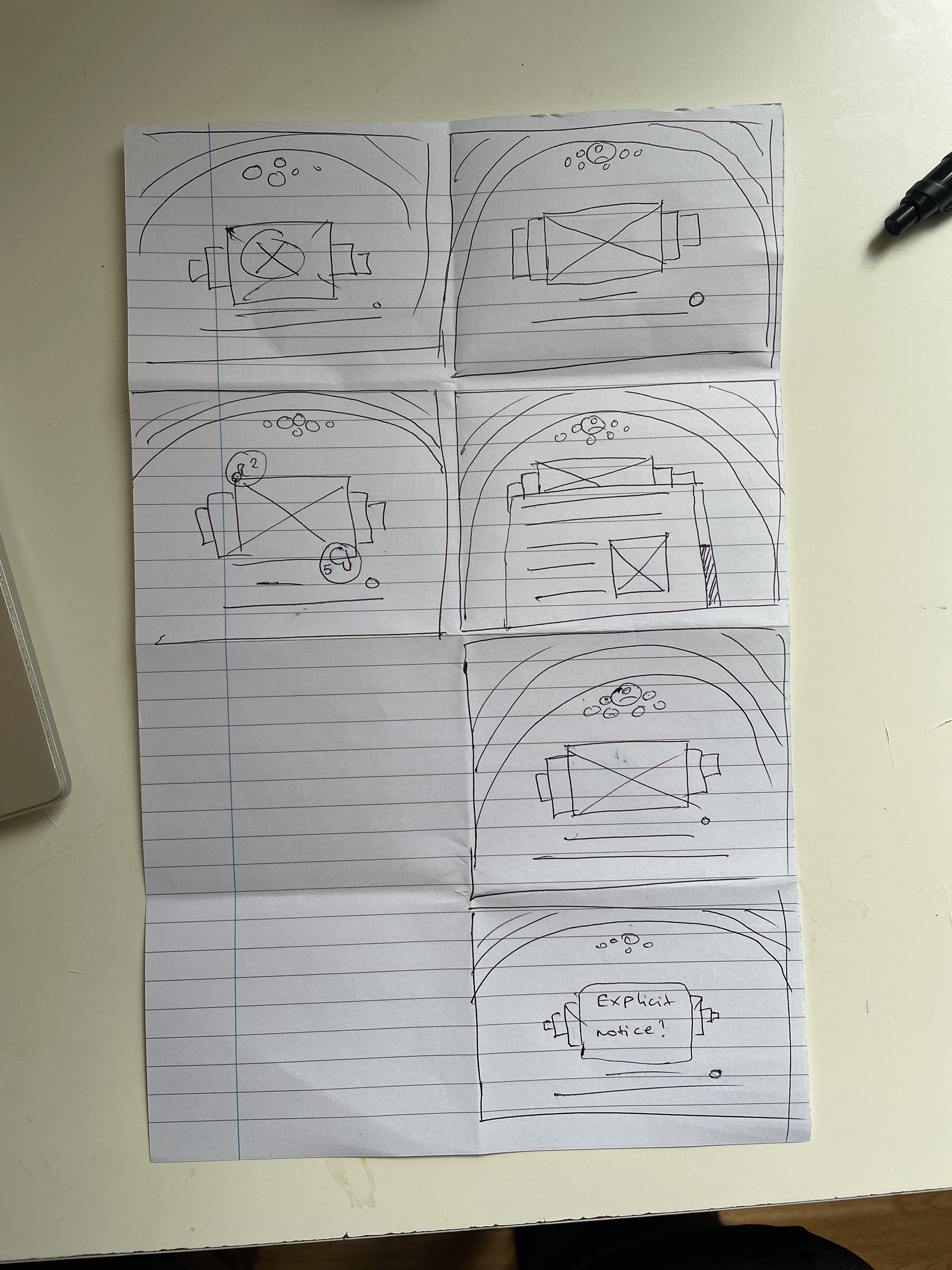 TV interface sketches