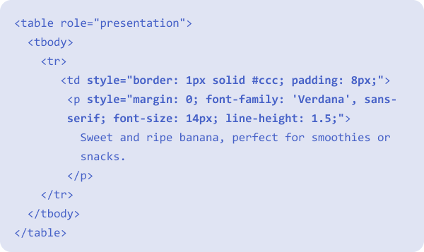 HTML p tag example