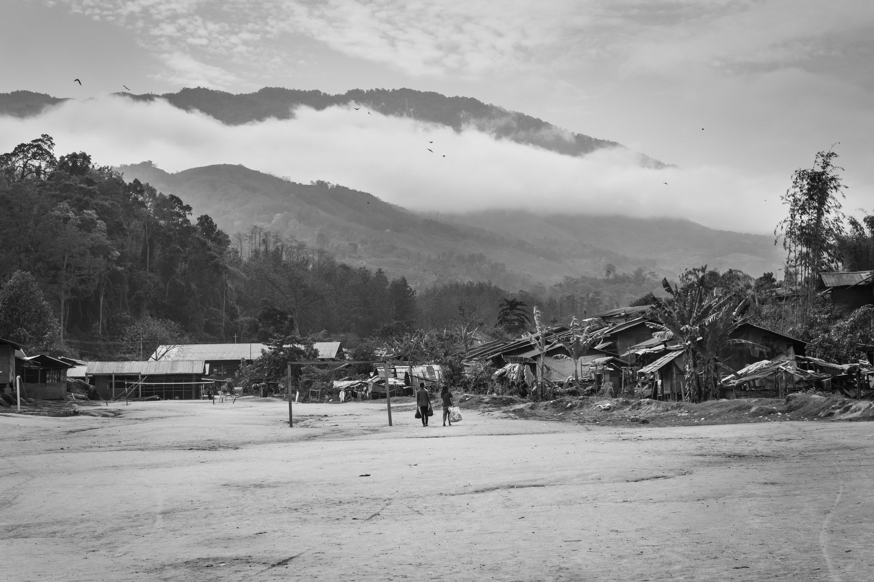 Je Yang Camp, south of Laiza in Kachin Independence Army controlled territory. The KIA territory is landlocked between China and the frontline making it extremely difficult for humanitarian aid and food to reach this remote conflict zone in Northeastern Myanmar. 8700 people depend of aid in Je Yang, Laiza, Myanmar, April 2019