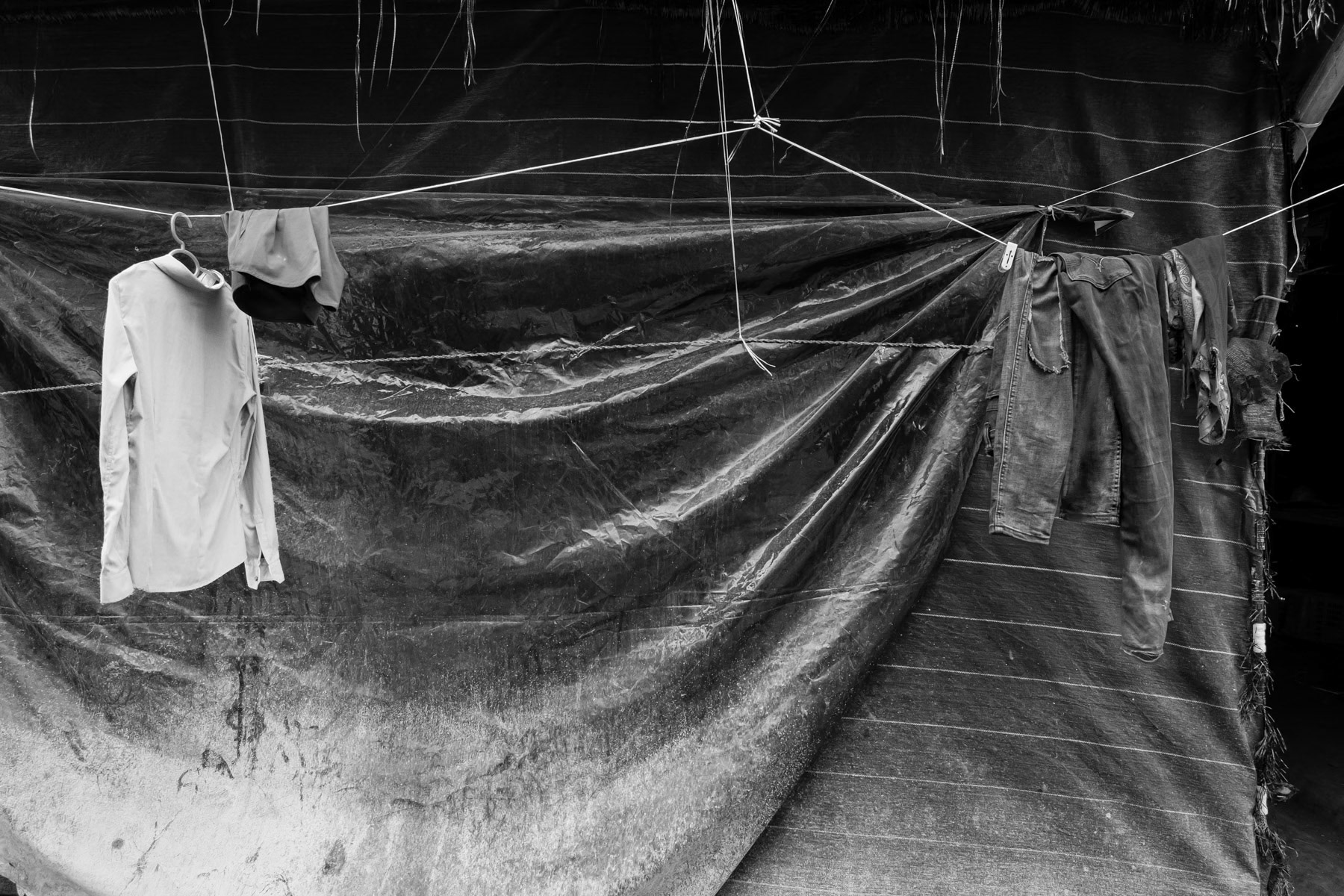 Shelter within Cameron Heighland's plantations where numerous Chin refugees work for extreme low wages and often victim of abuse and enslavement. Over 100,000 Chin refugees live in Malaysia and are the second largest ethnic group from Myanmar just behind the Rohingya who are over 150,000. Perak, Malaysia, October 2022