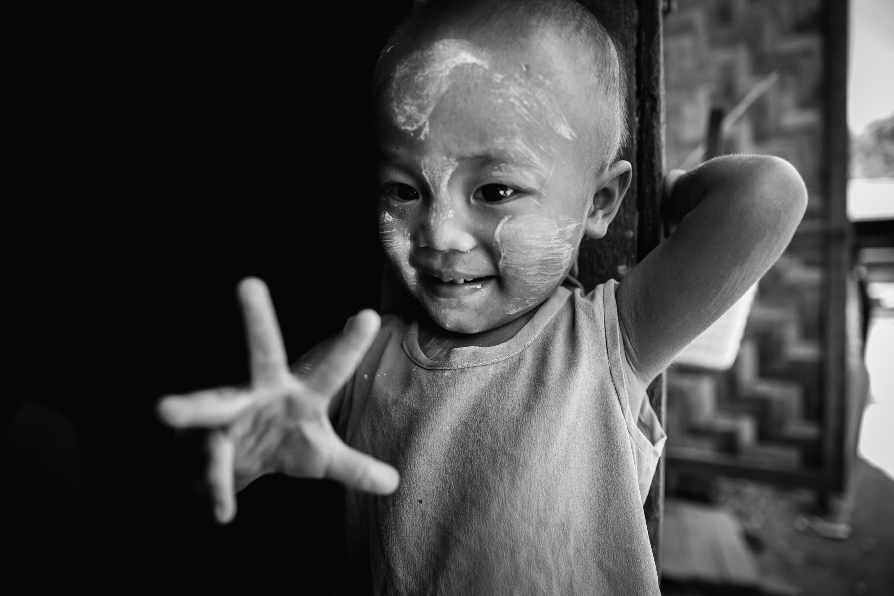 Kachin child in a camp for internally displaced persons in Kachin State. There are more than 130 IDP camps througout Kachin hosting 100,000 displaced persons. Mahong IDP camp in Mogaung, Myanmar, September 2019