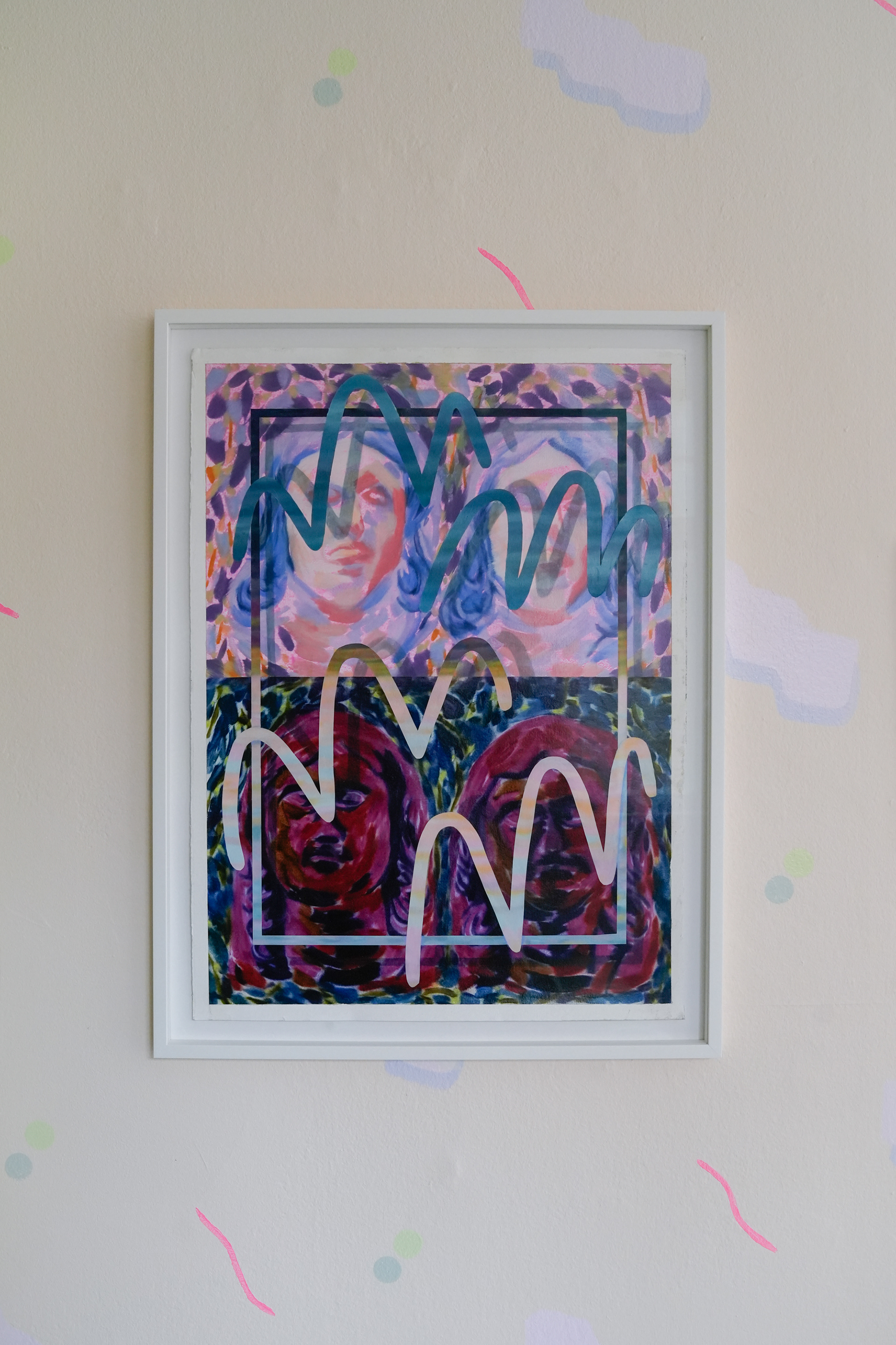 Chrystal Fisher, Garden wall, 2023, oil on paper, 76 x 57 cm