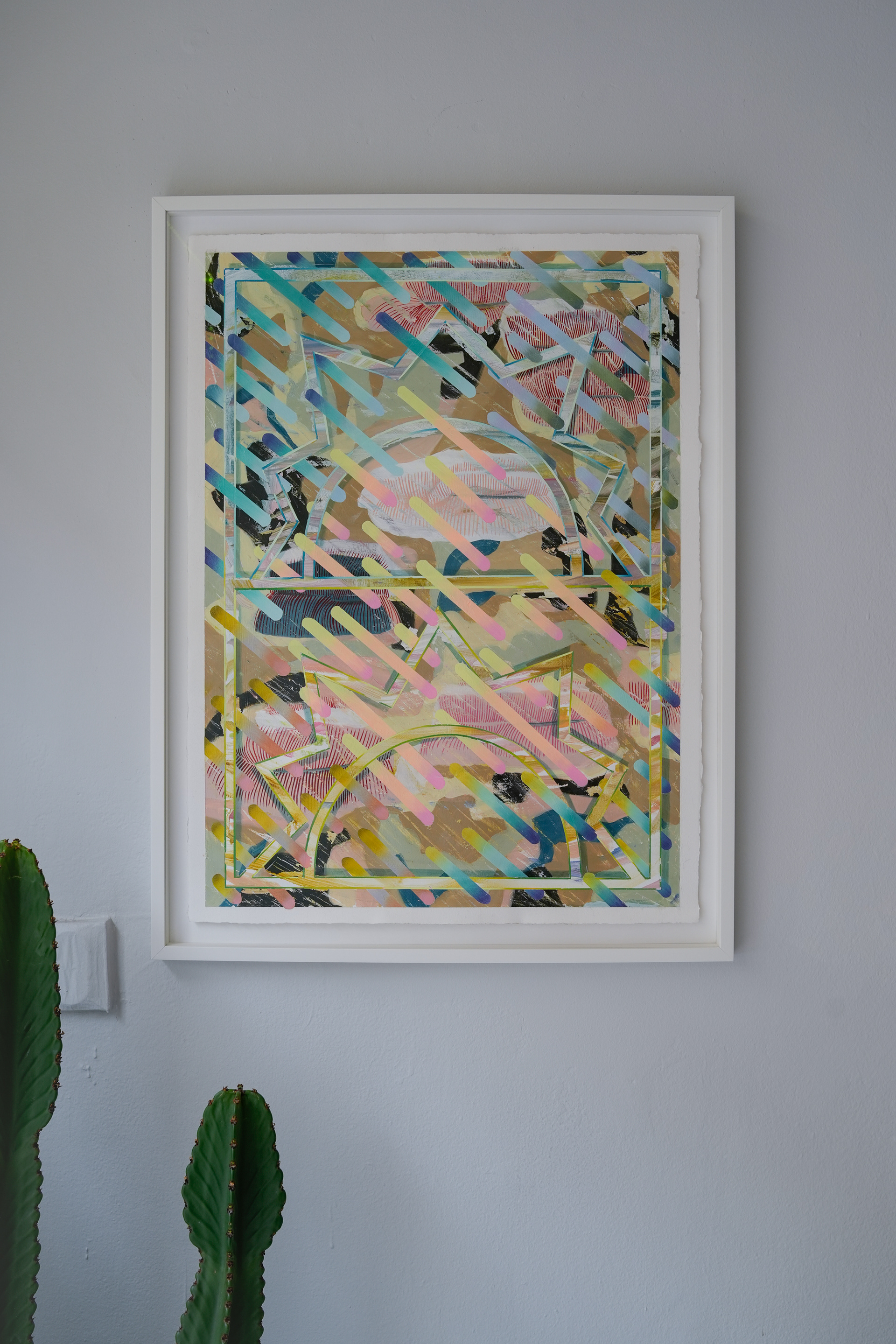 Chrystal Fisher, Sun sisters, 2023, oil on paper, 76 x 57 cm