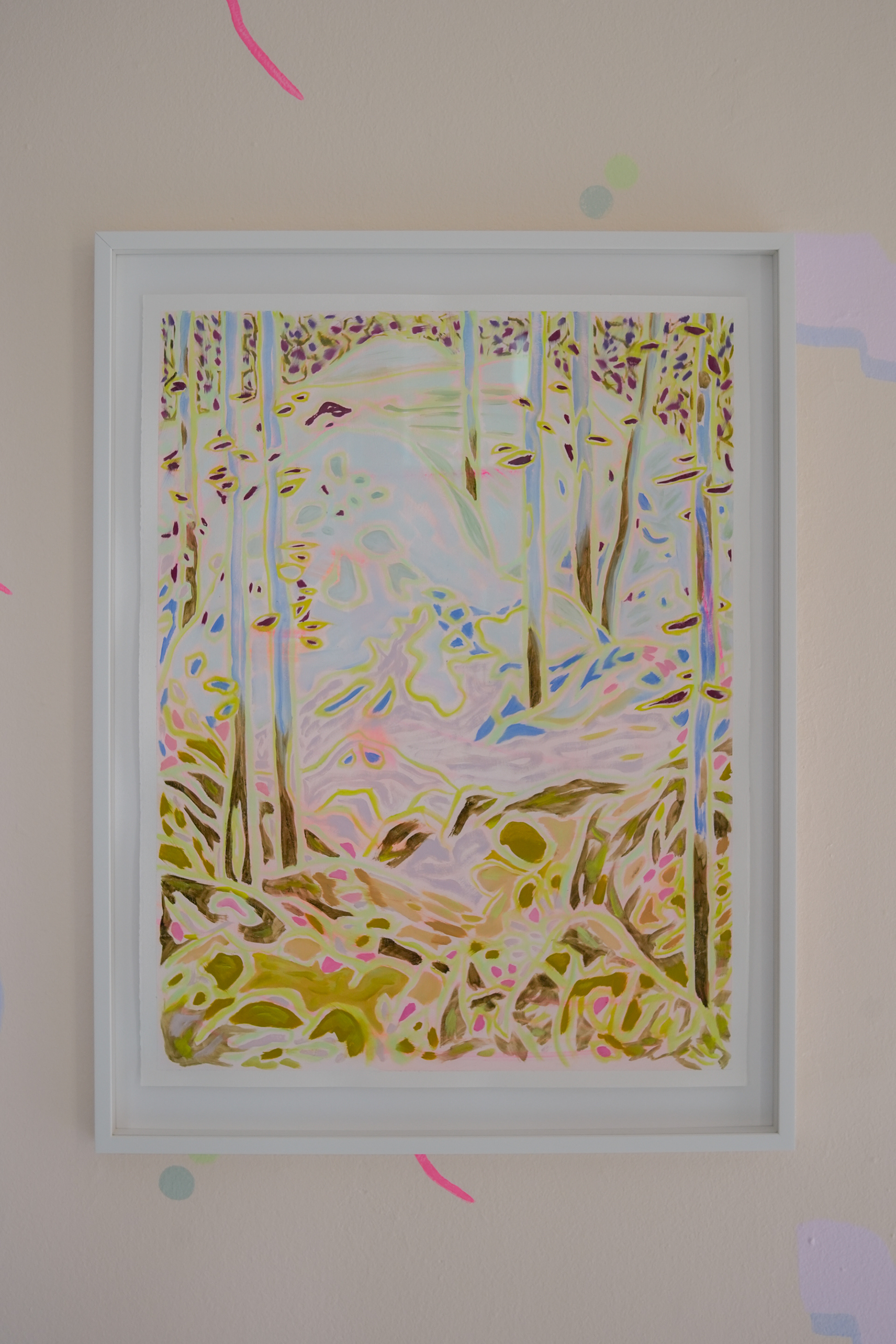 Chrystal Fisher, Lava woods, 2023, oil on paper, 76 cm x 56 cm