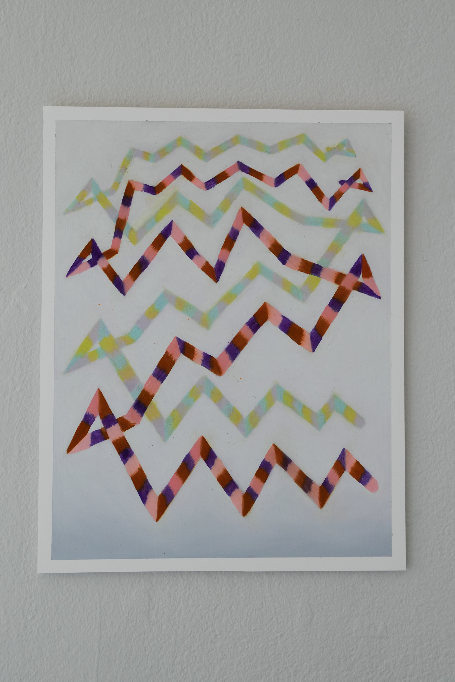 Chrystal Fisher, Fog lights, 2023, oil on paper, 35.5 x 28 cm