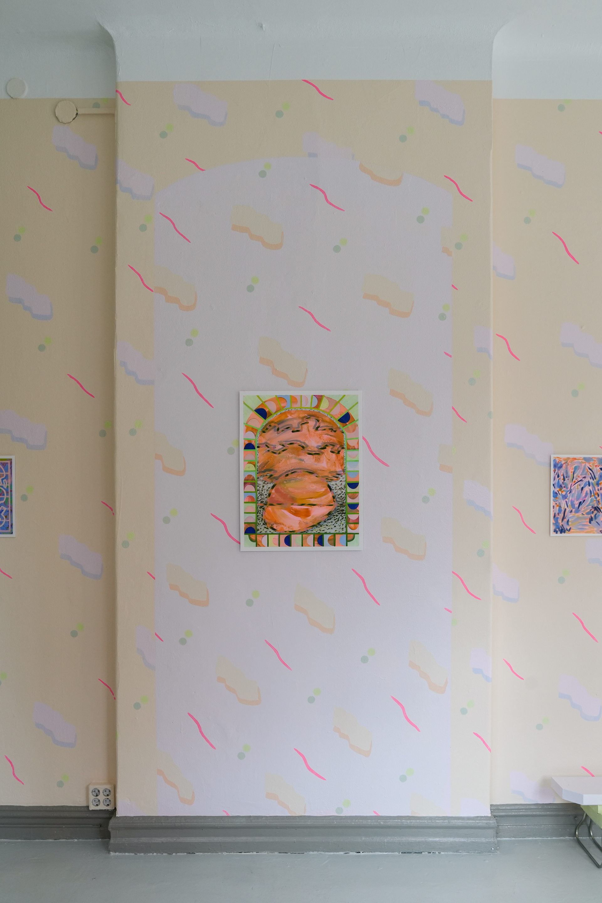 Chrystal Fisher, Moon baby, 2023, oil on paper, 66.5 x 51 cm