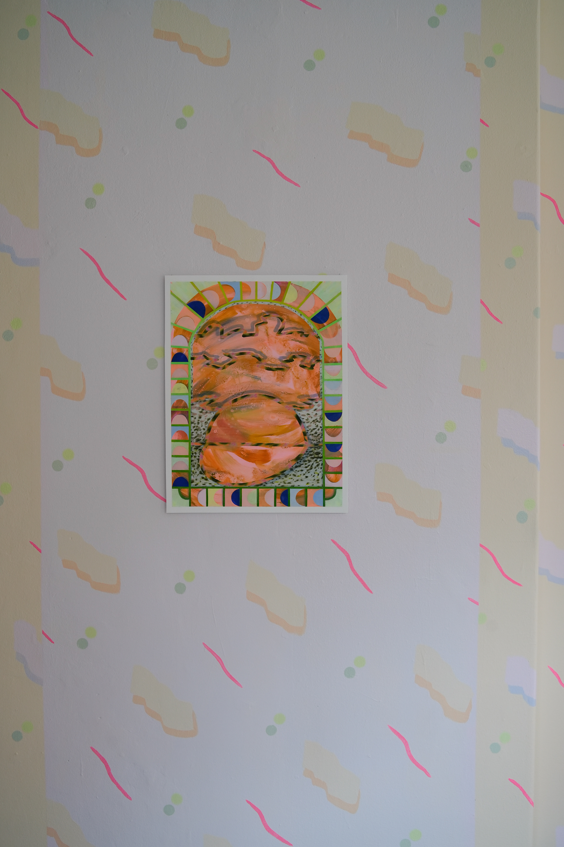 Chrystal Fisher, Moon baby, 2023, oil on paper, 66.5 x 51 cm