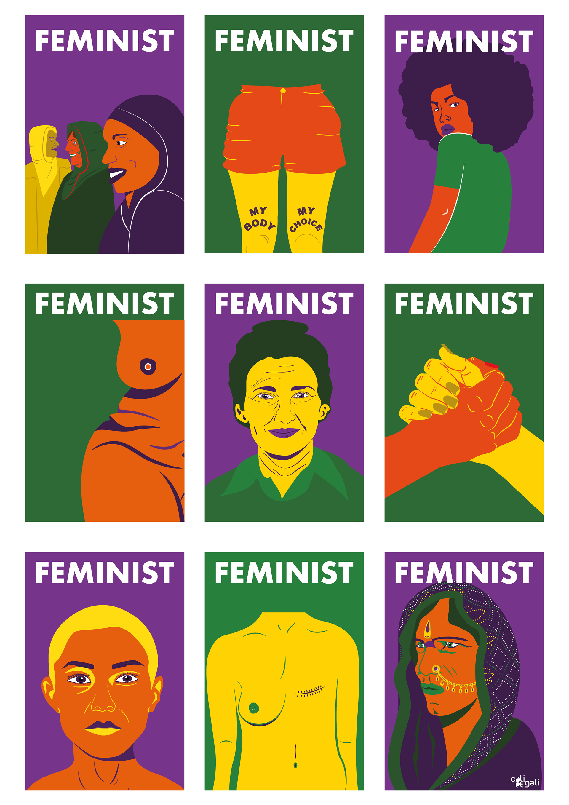 Affiche cadres féministe