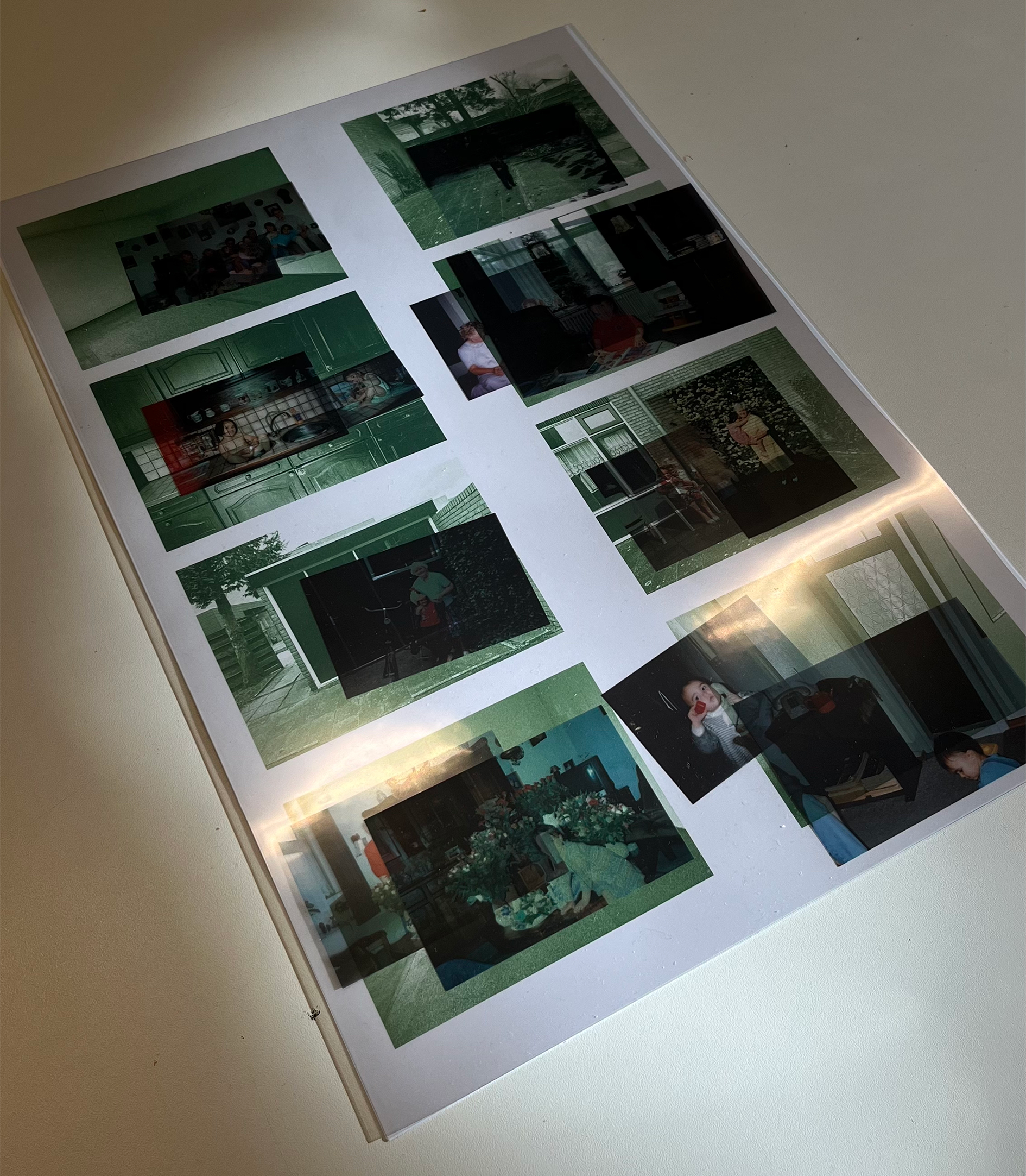 printed on transparent paper and layered