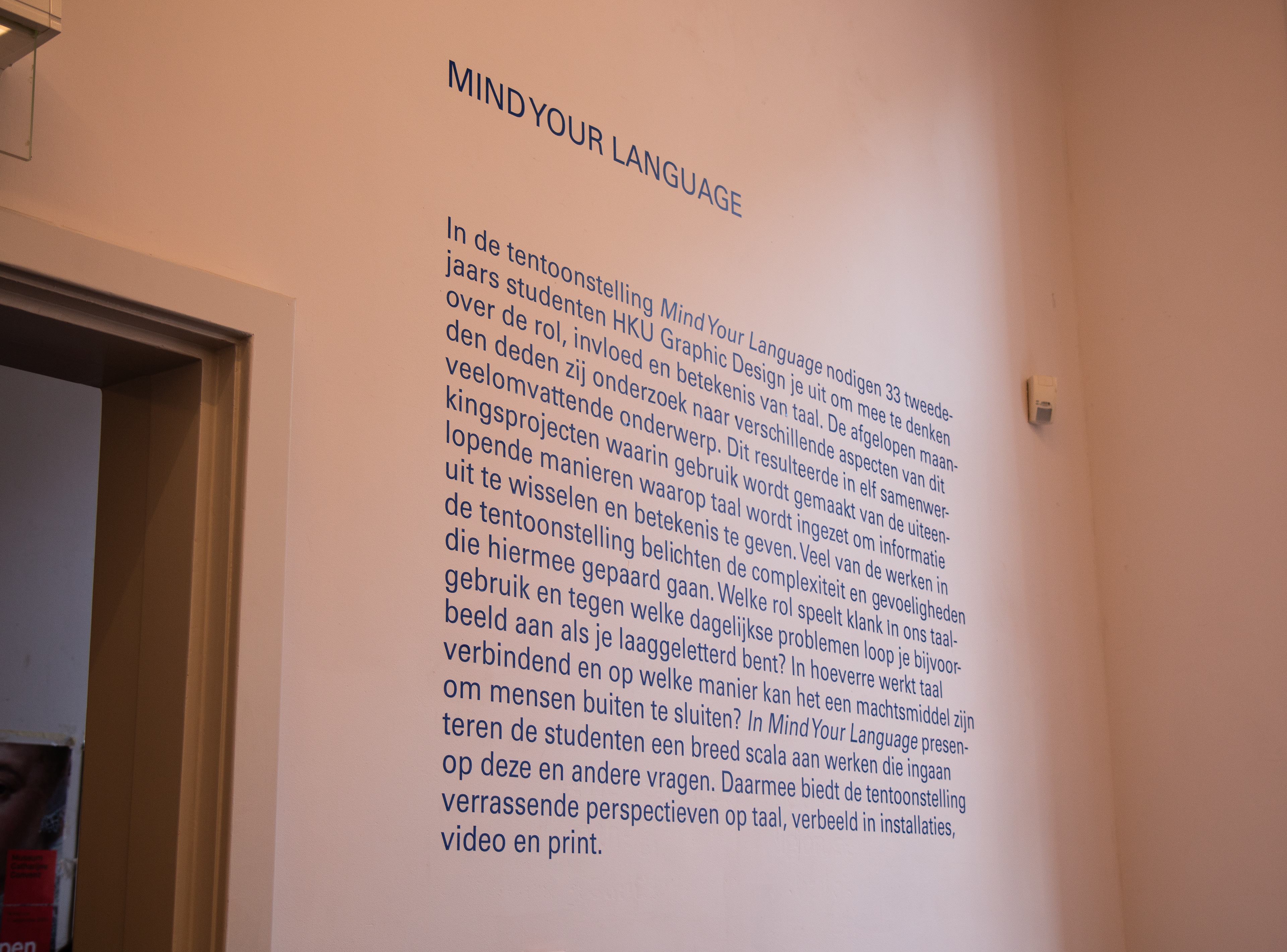 Exhibition from second year graphic design students at AG in Utrecht
