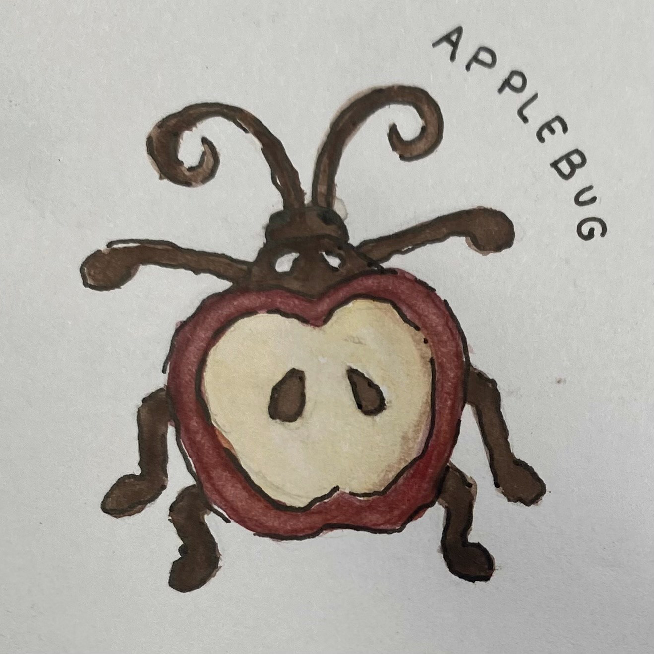 Applebug (watercolor, December 2024)