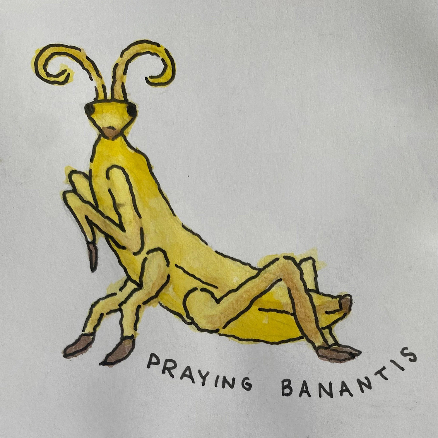 Praying Banantis (watercolor, December 2024)