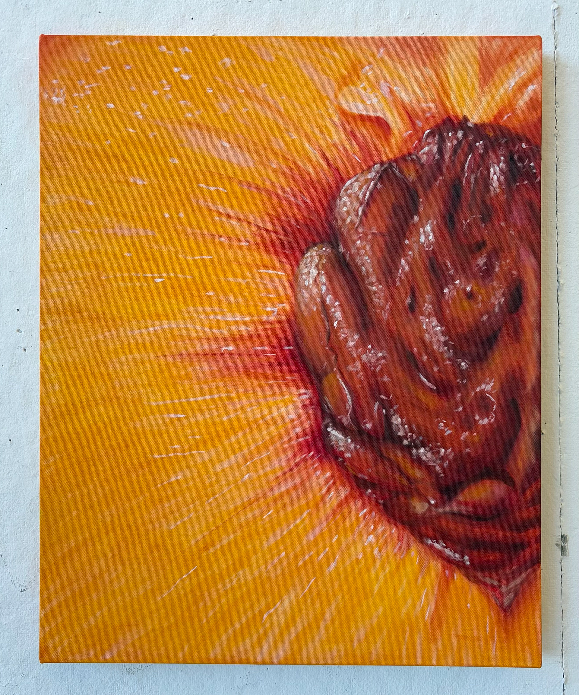 Peach Pit (oil painting, October 2025)