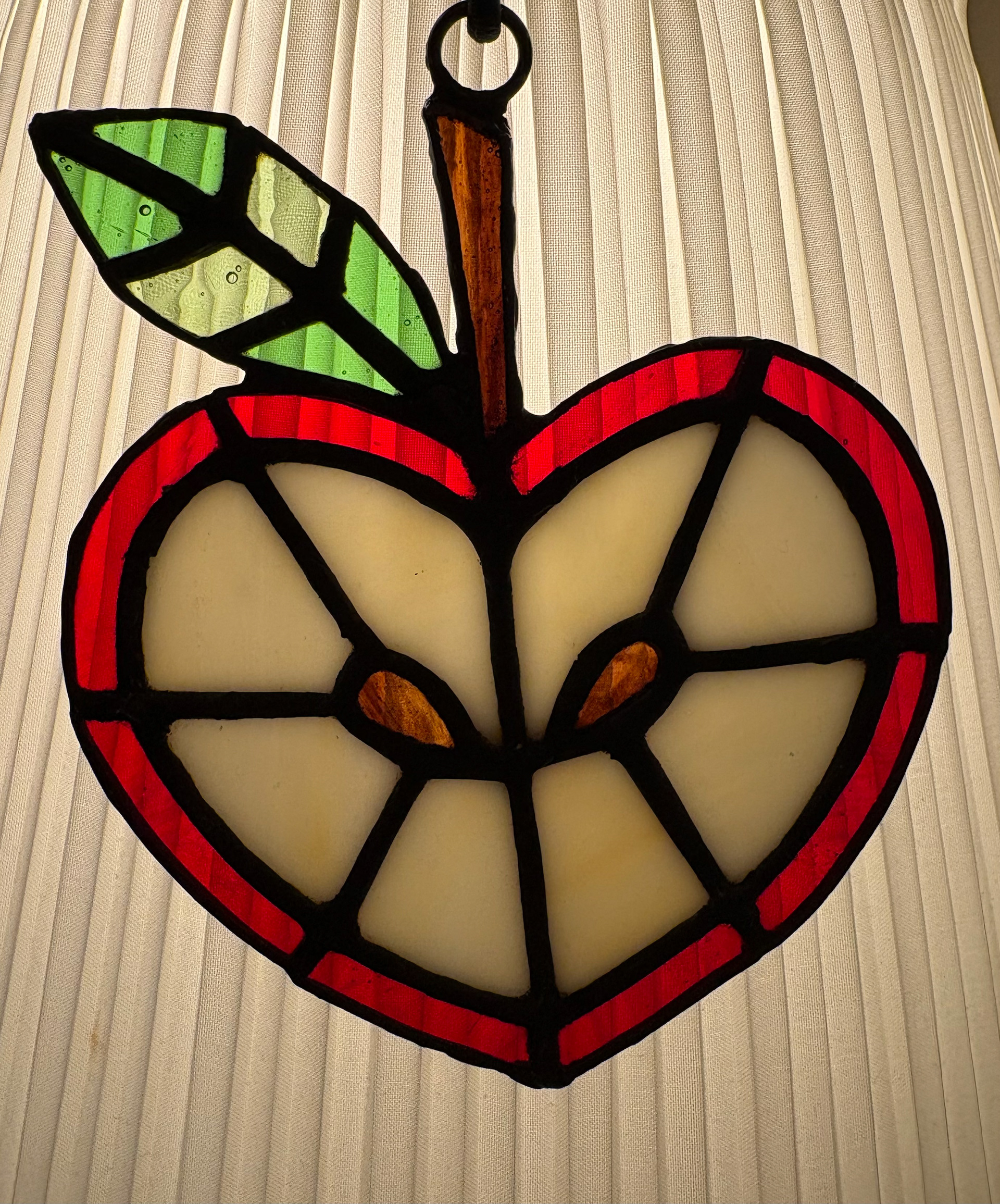 apple of my heart (stained glass, July 2025)