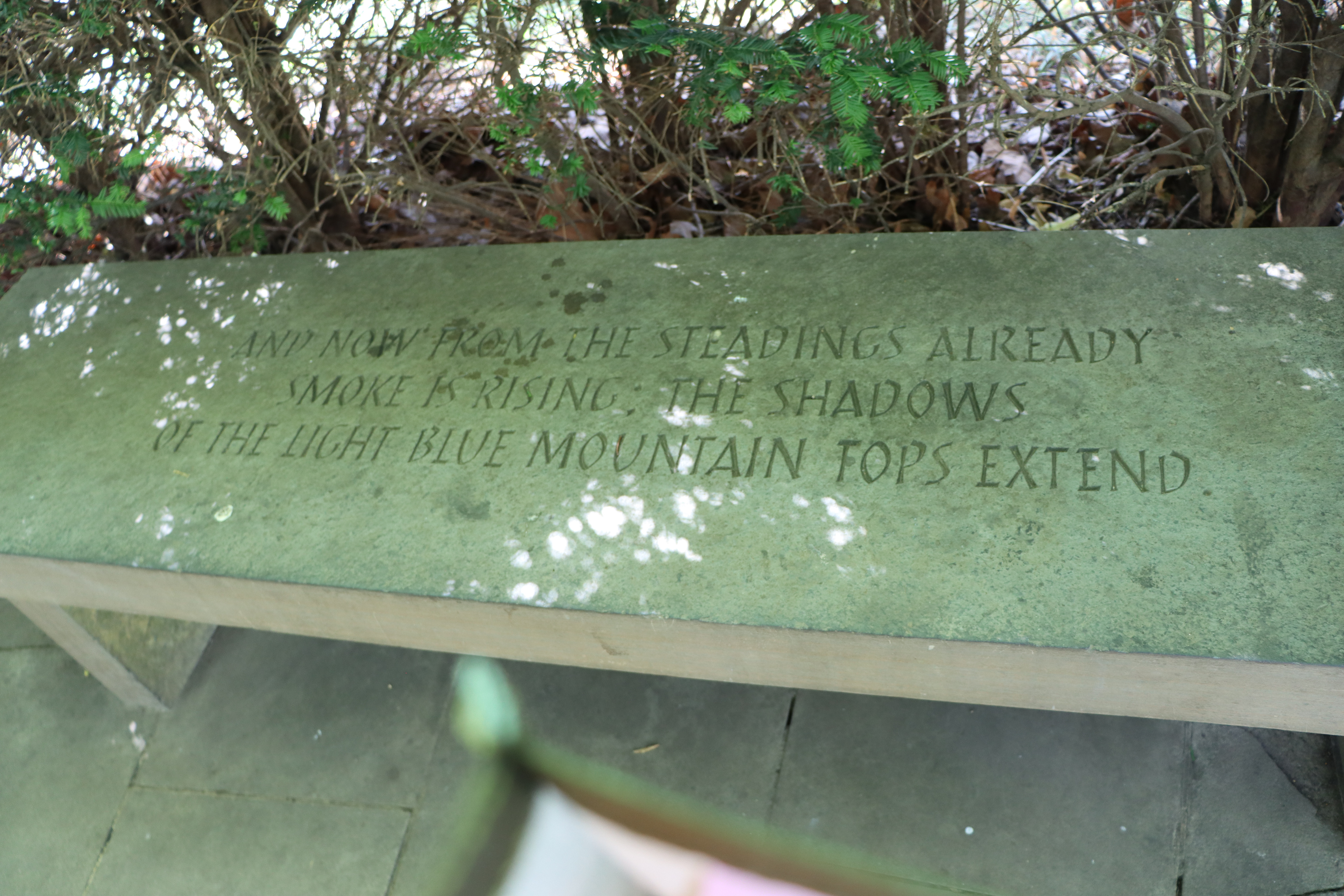 I do approve of poetry on benches.