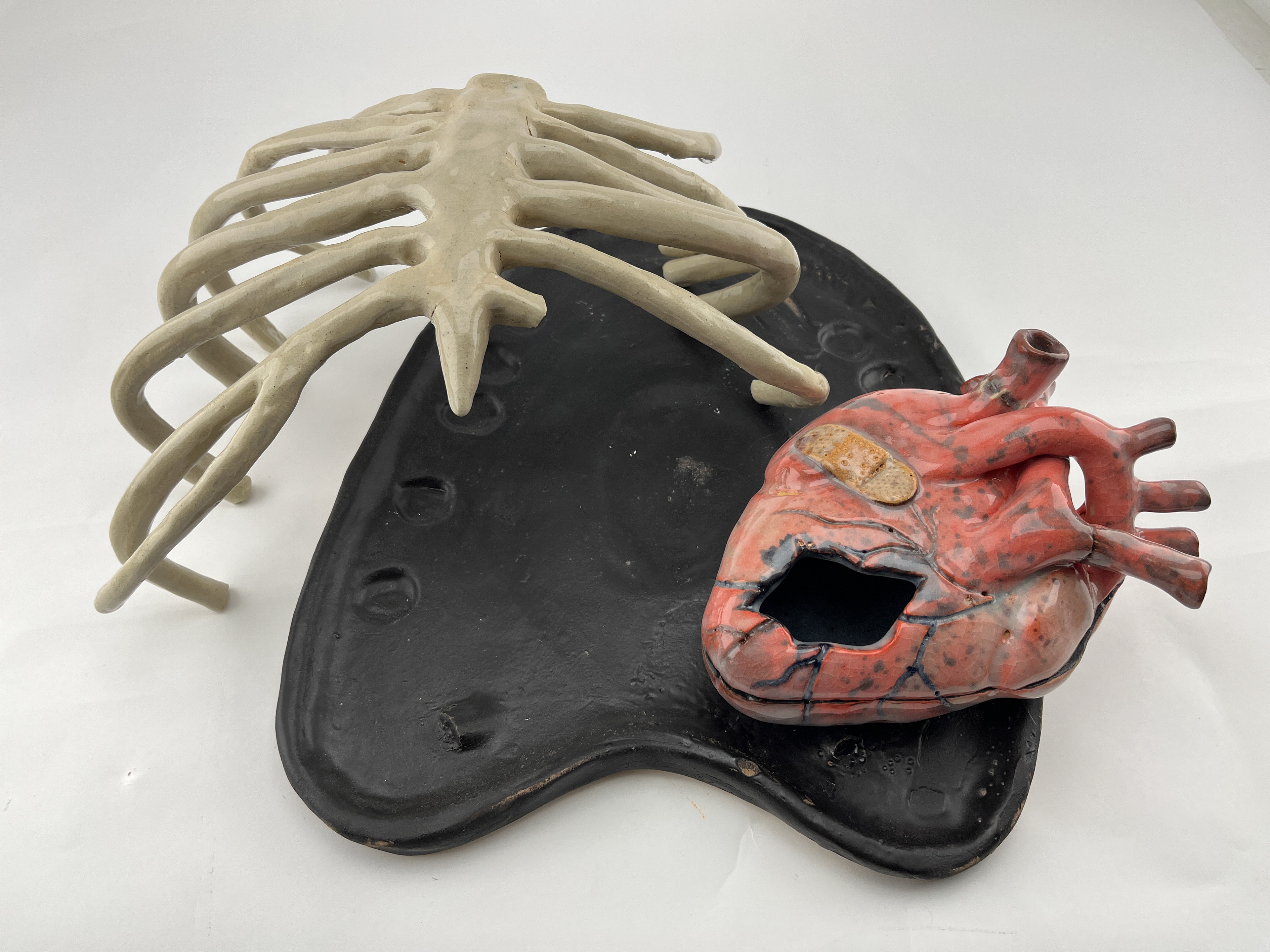 "Protect Yourself" ceramic sculpture