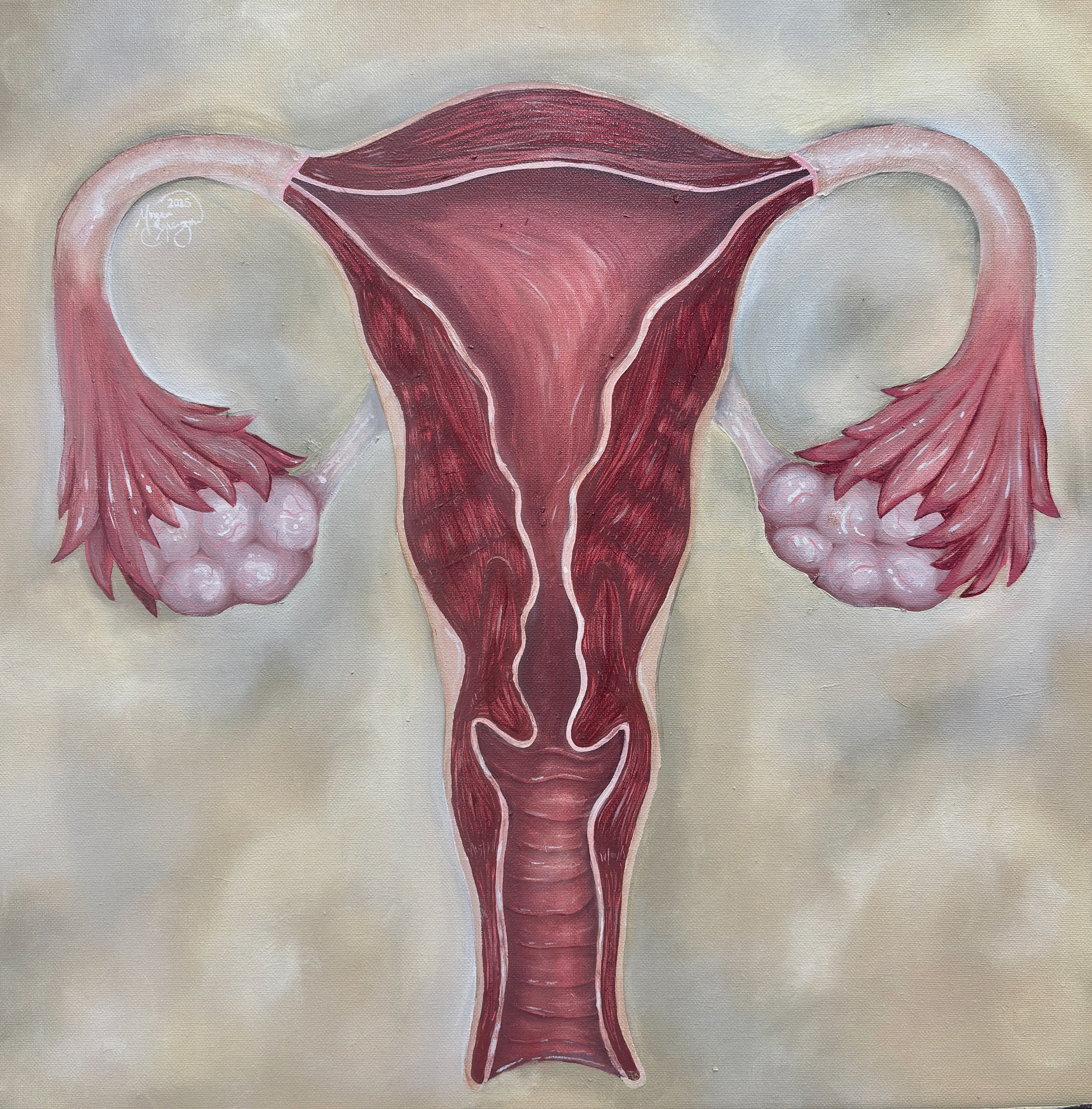 "1973 to 2022" 18in x 18in oil painting