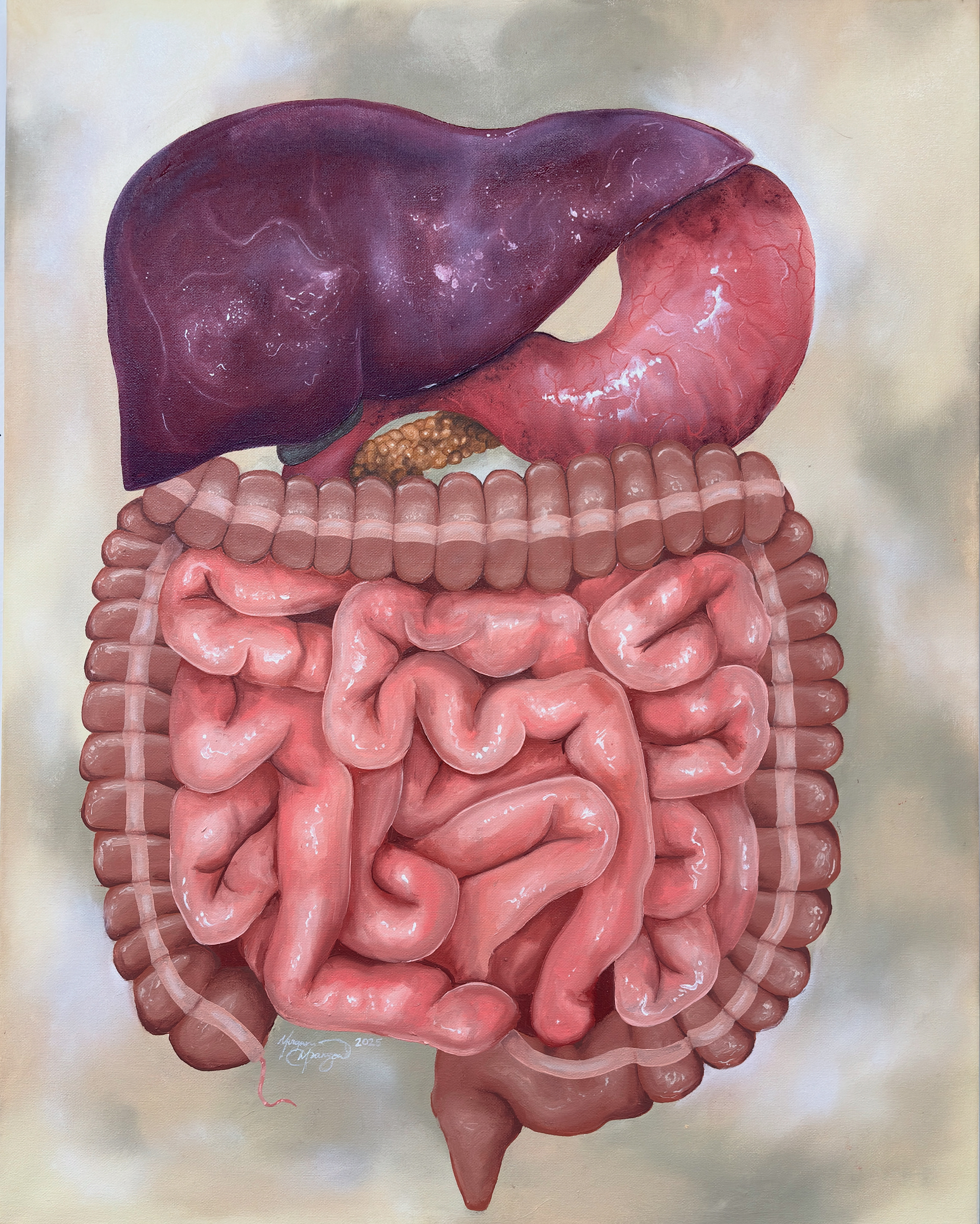 "Hourglass Syndrome" 22in x 28in oil painting