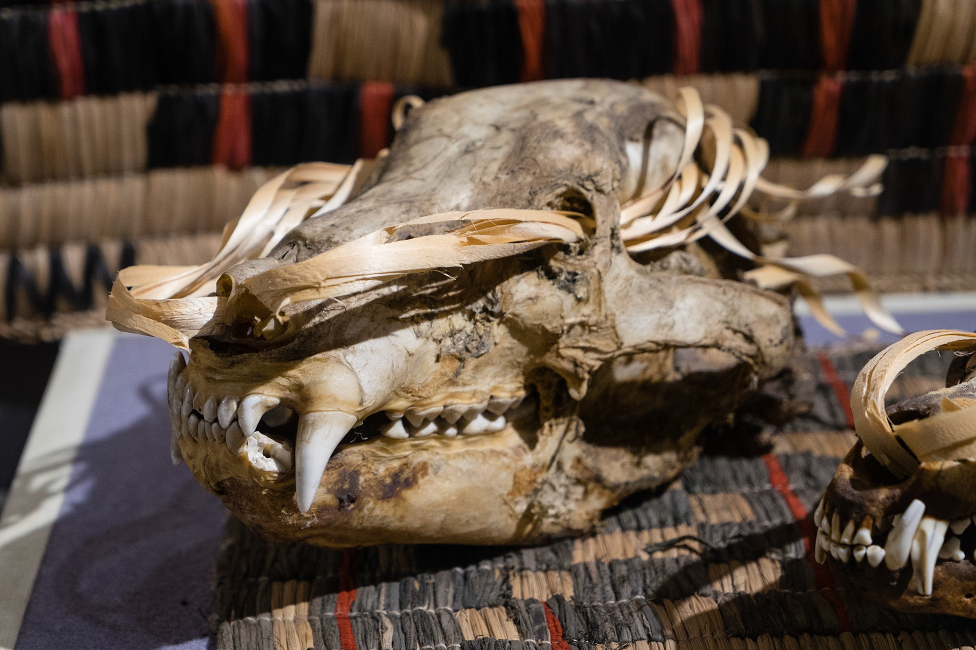 Ainu crafts on display at Shakushain memorial hall | Mauta Park