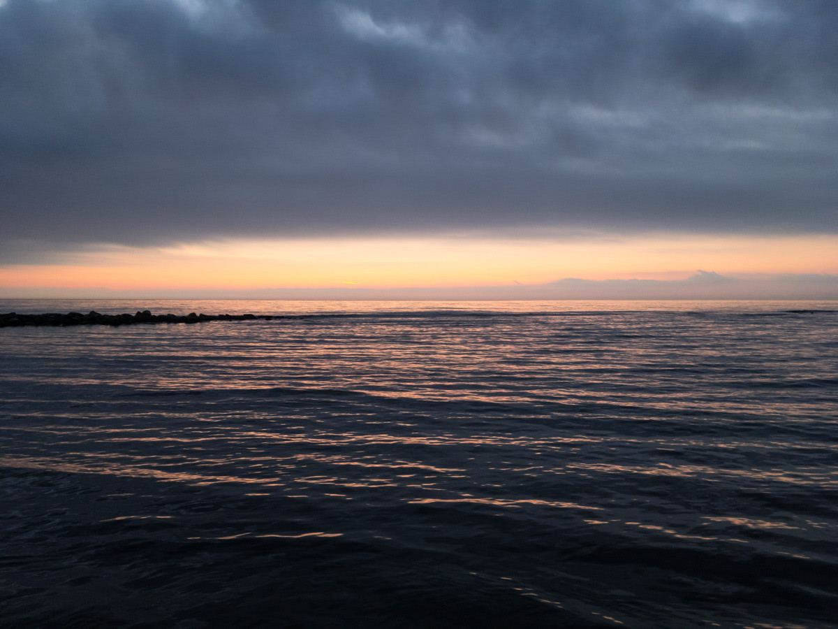 Sunset on the sea