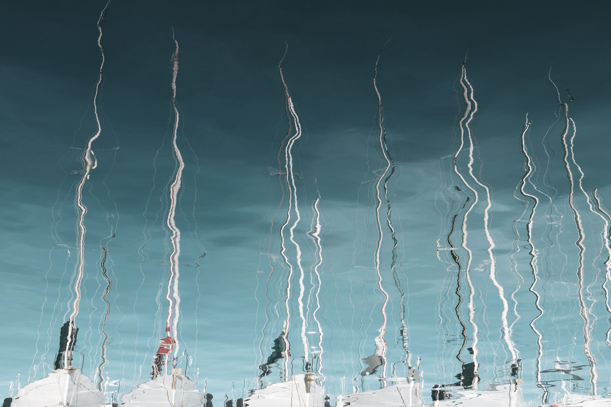 Abstract reflection on water surface