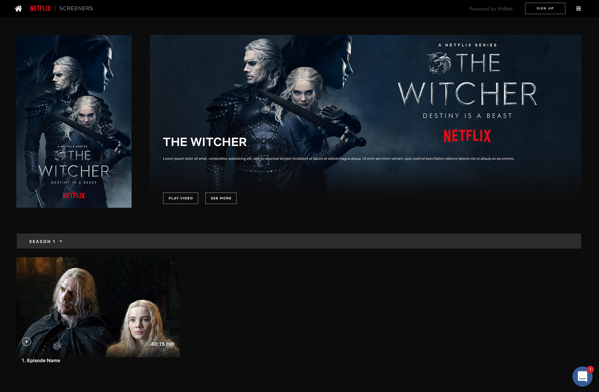 Indee TV virtual screening assets