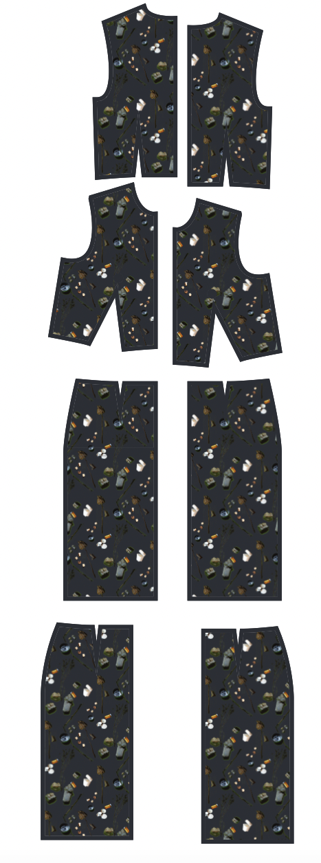 Garment file on adobe illustrator before printing.