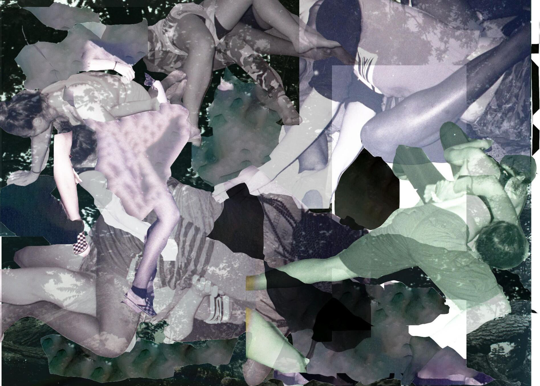 Collage of film photos I took. Turned into repeat pattern on illustrator to be printed on garment.