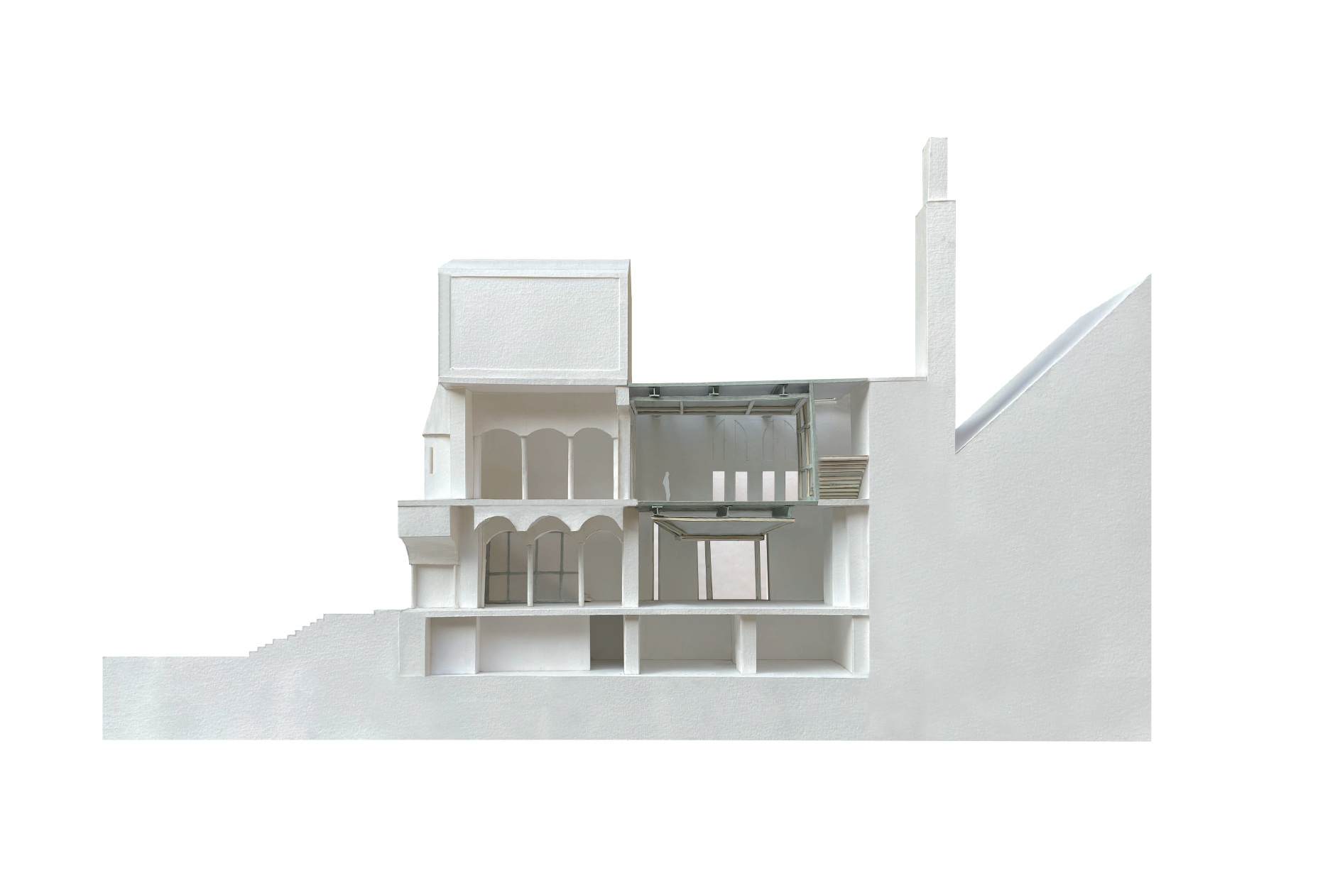 Pittsburgh library, model