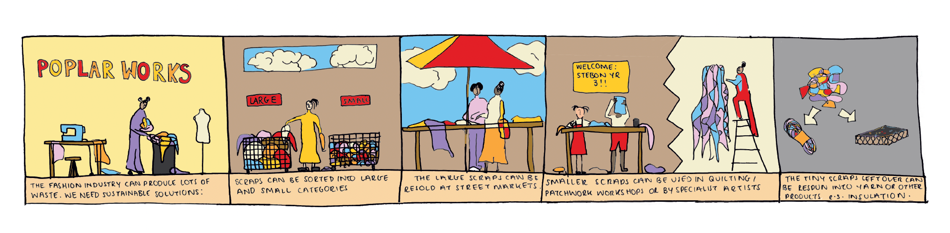 Brief comic, mixed media