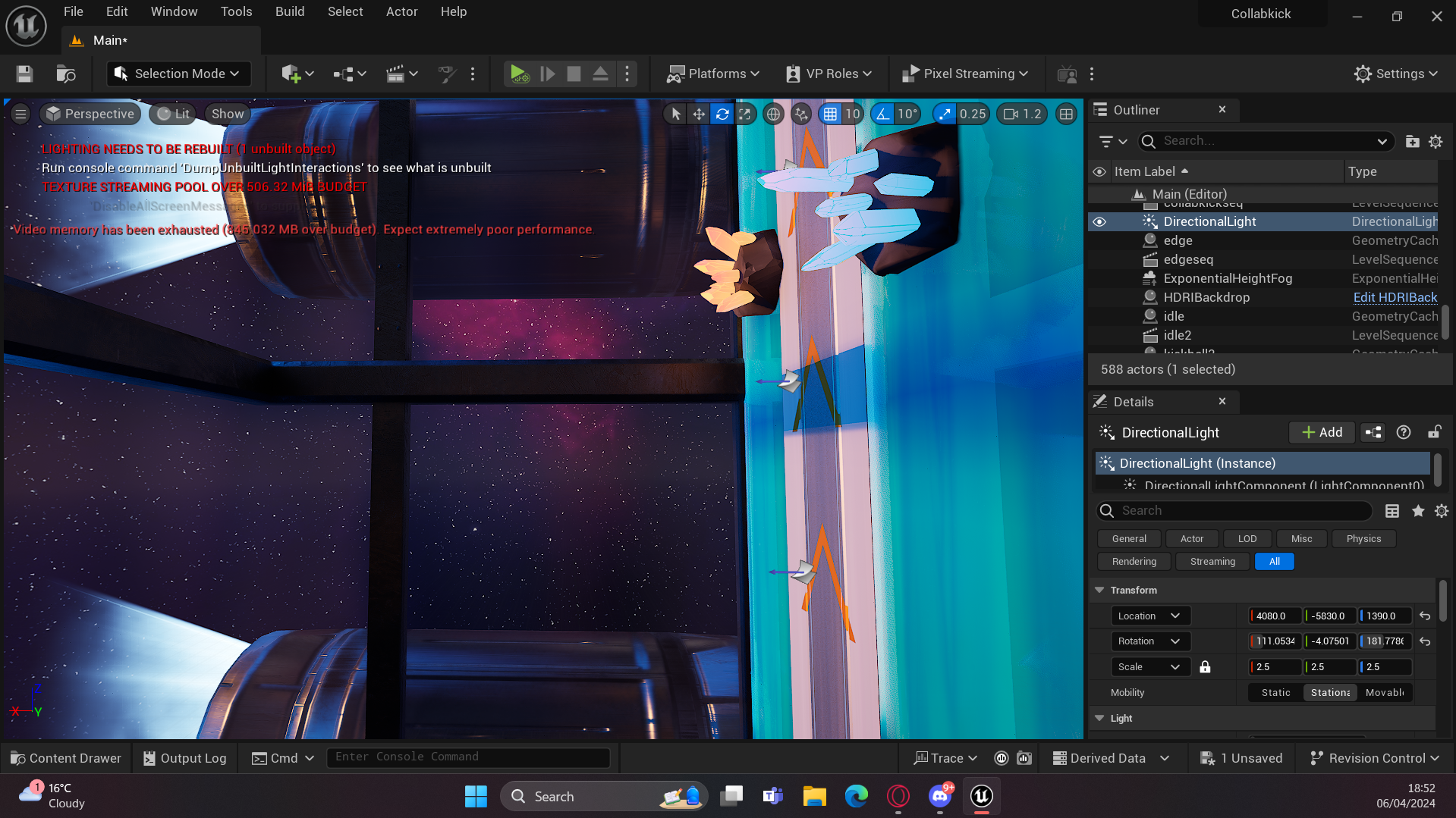 New 0 Gravity Level Environment Design
